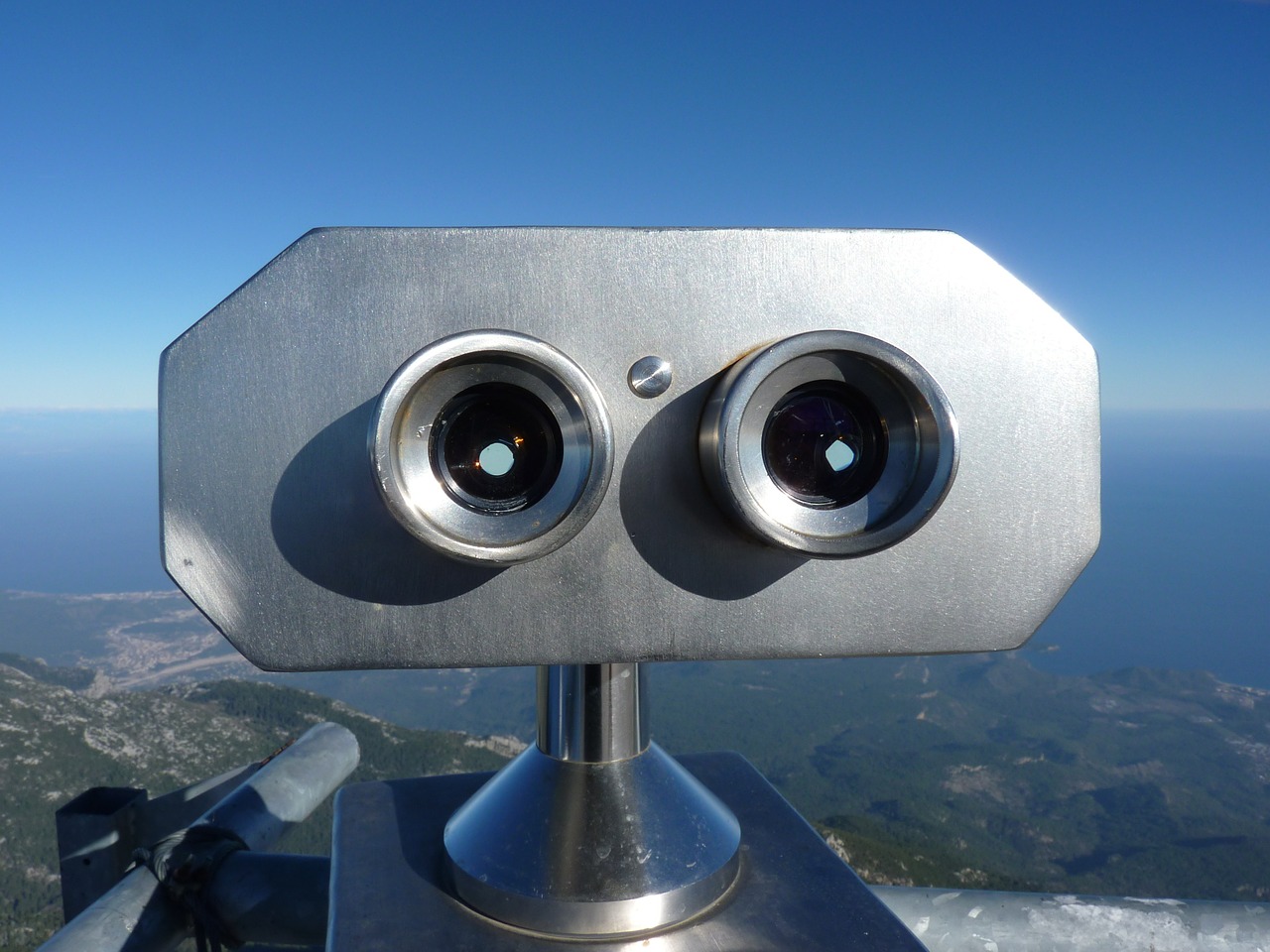 binoculars sea mountains free photo