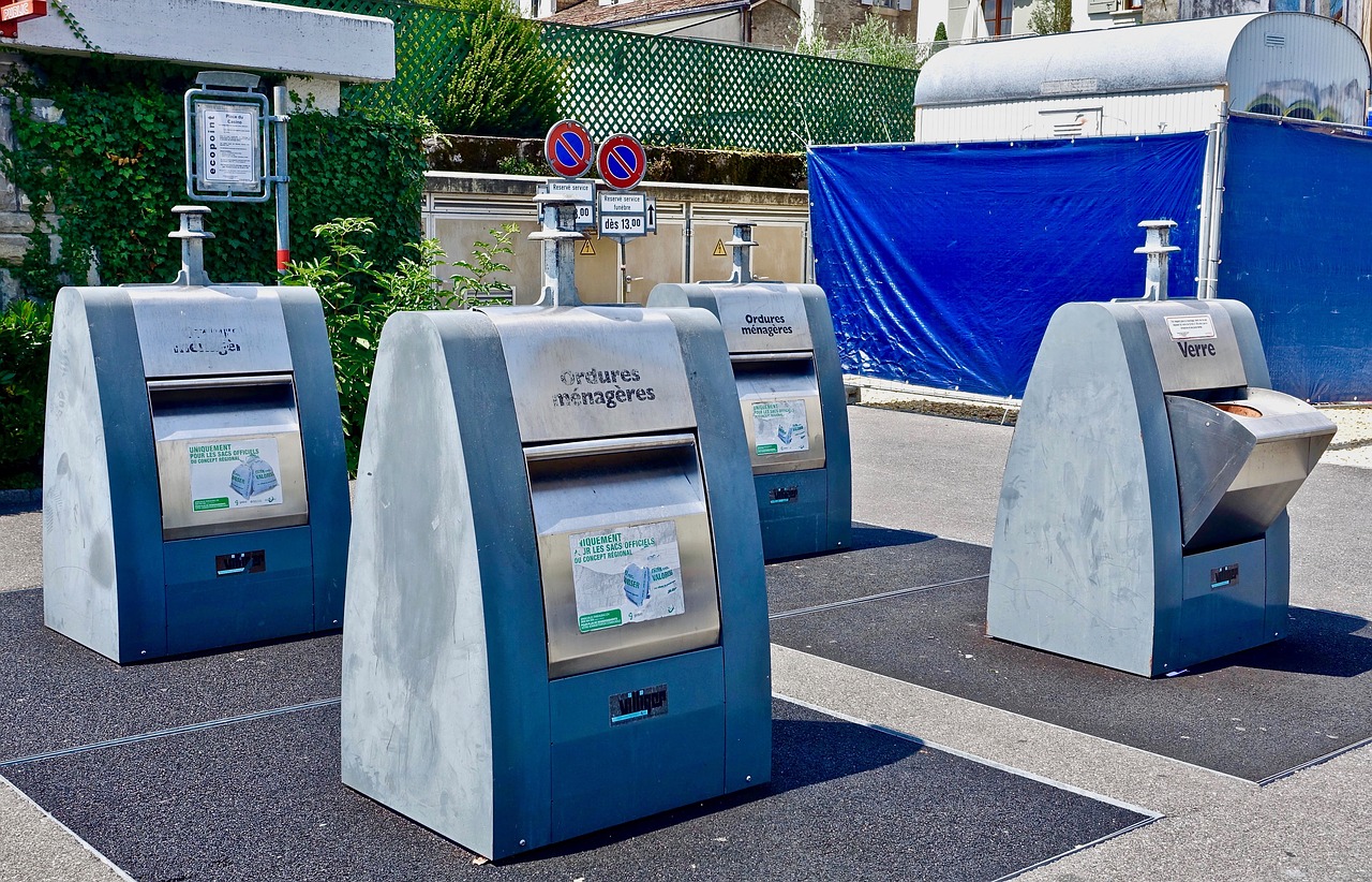 bins  recycle  recycling free photo