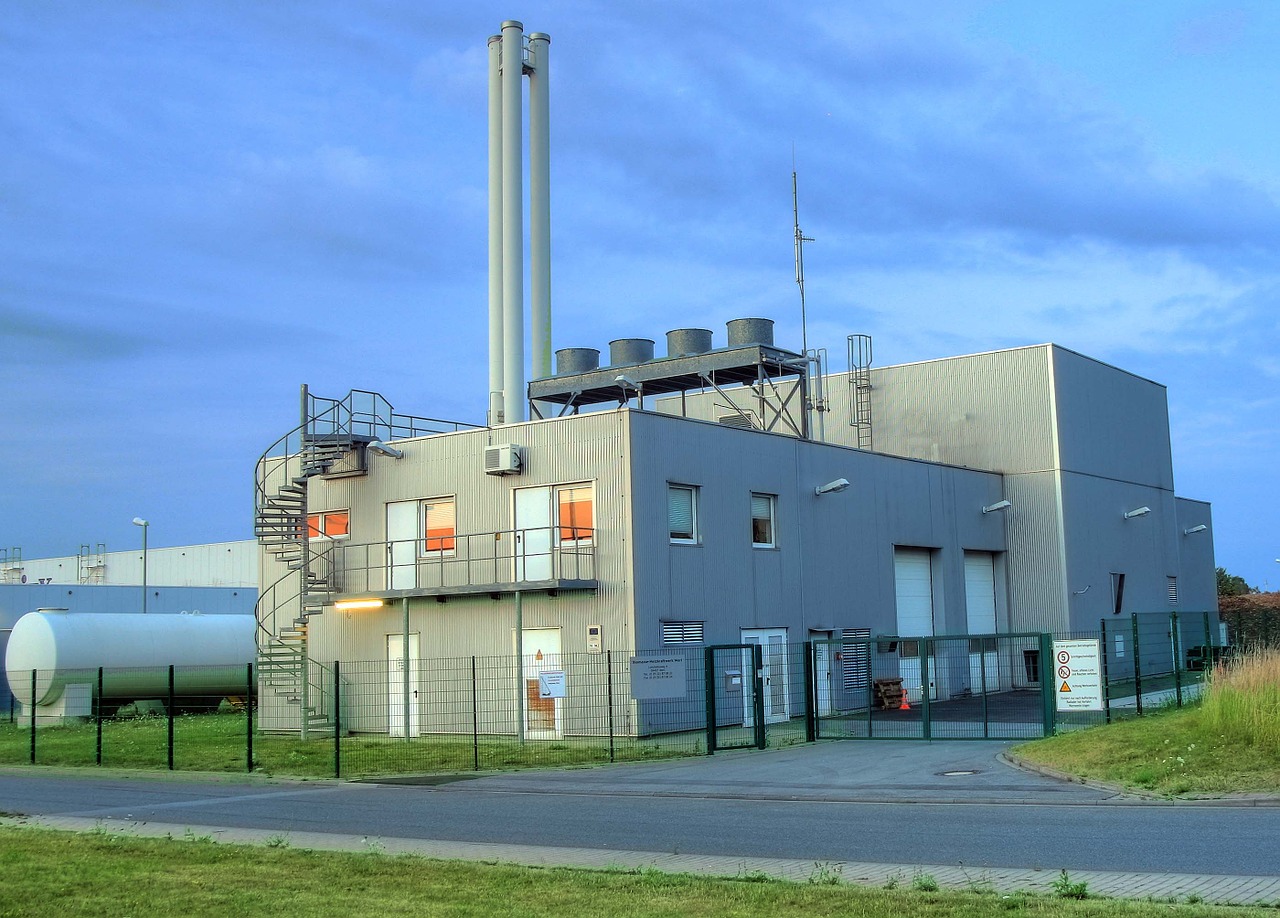biomass heating power plant werl germany free photo