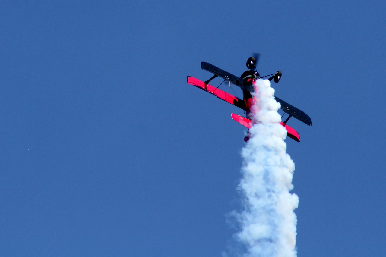 biplane  airshow  stunt free photo