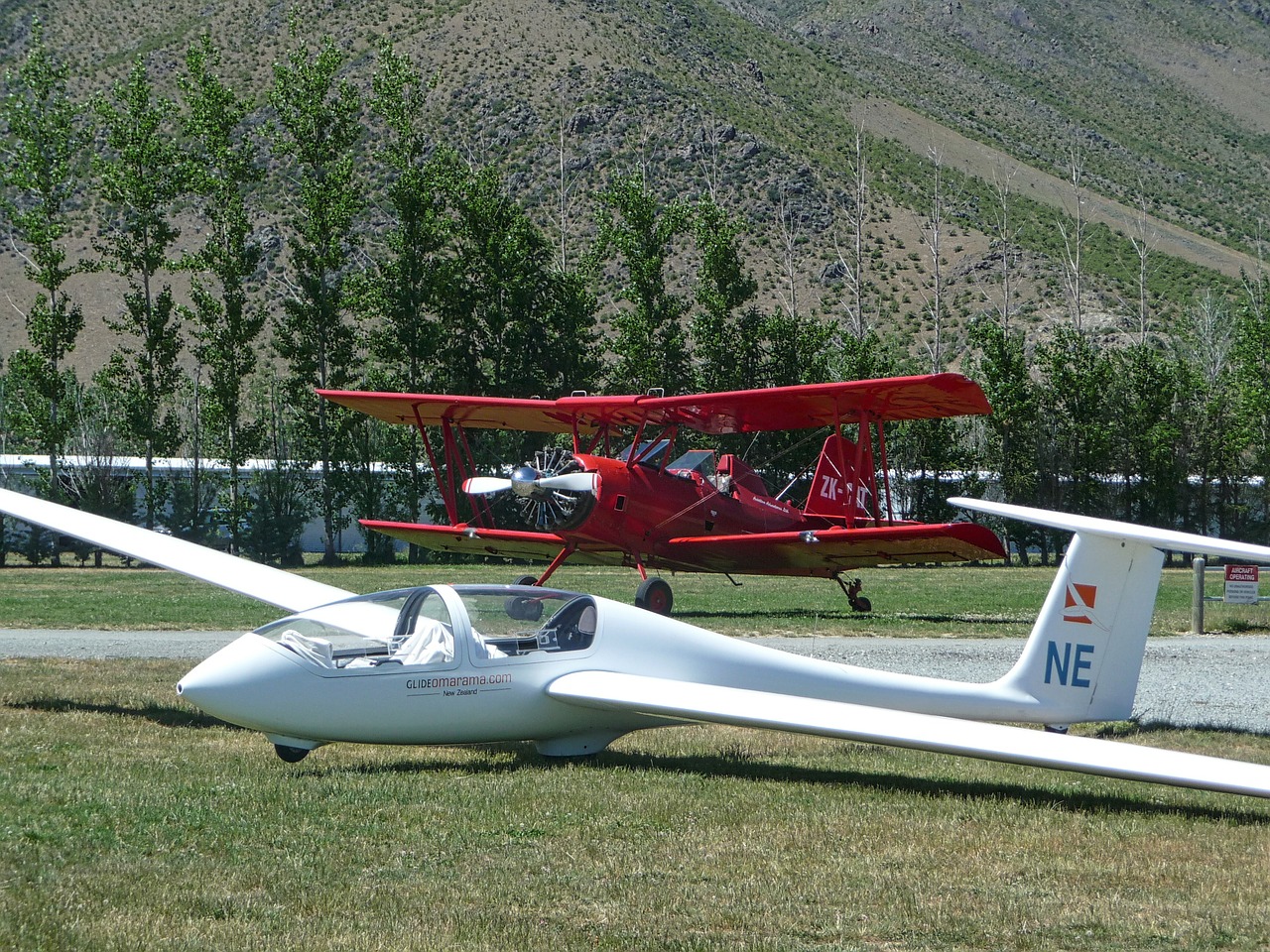 biplane glider planes free photo