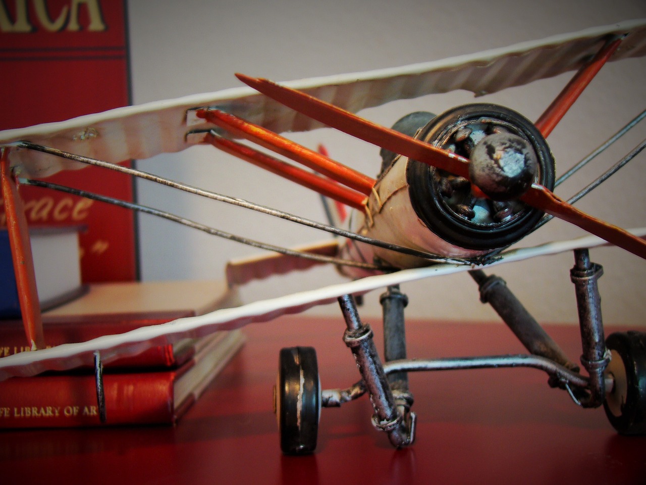 biplane toy aircraft free photo