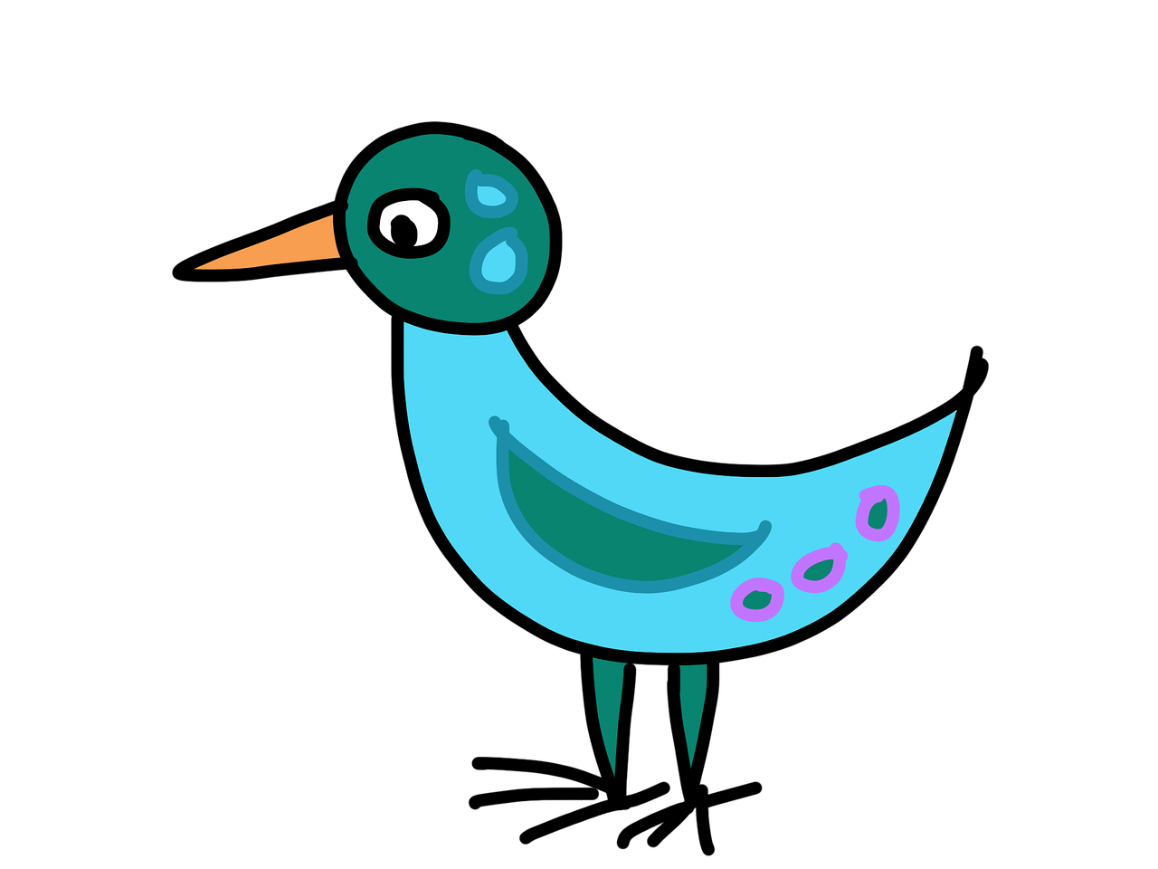 bird turquoise cartoon free photo