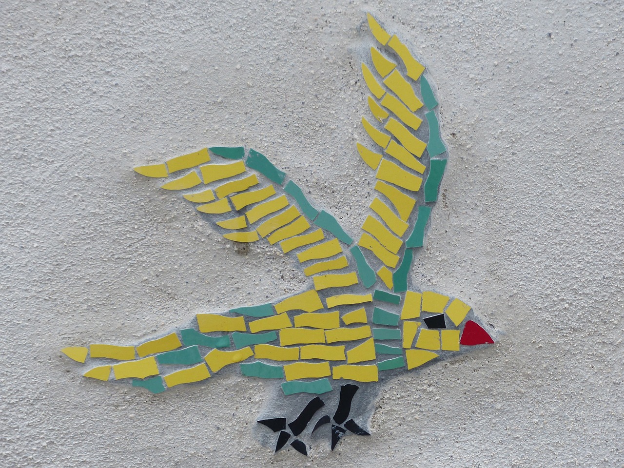 bird mosaic colorful free photo