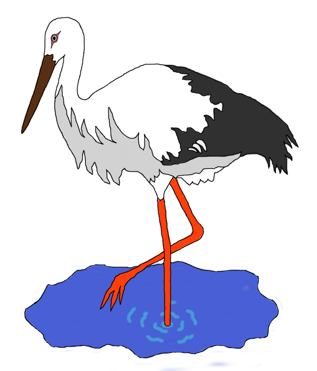 bird pond stork free photo