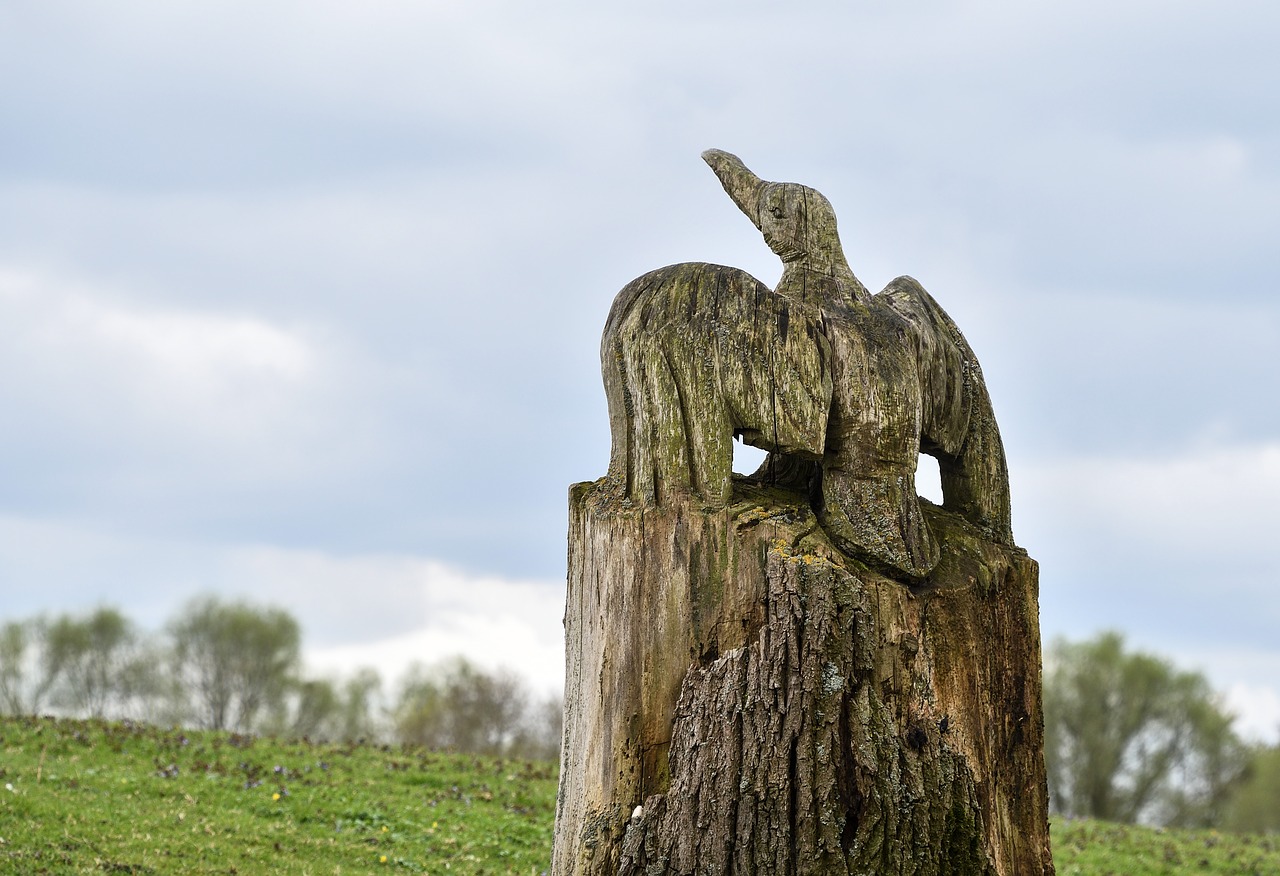 bird sculpture wood free photo