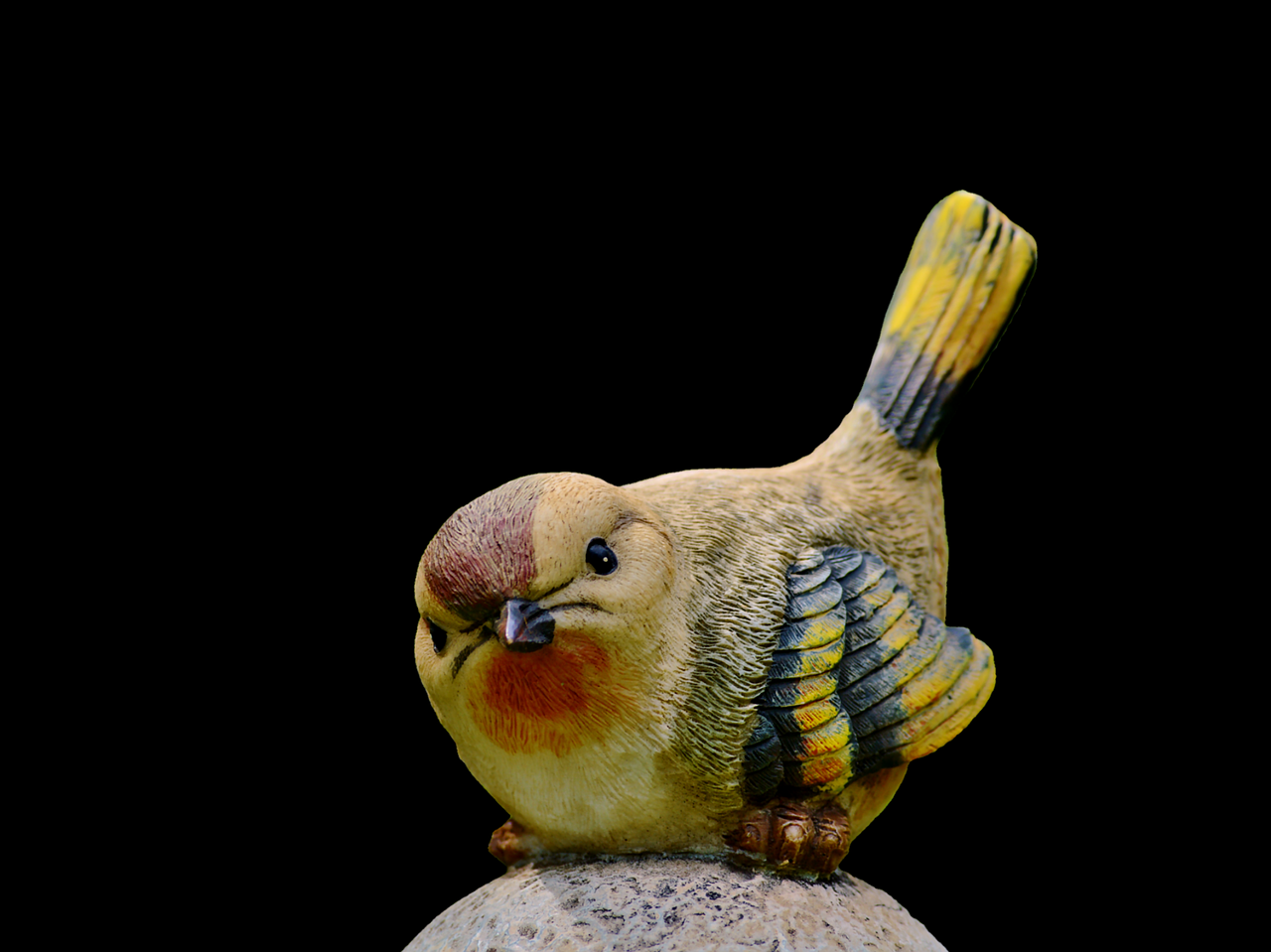 bird sculpture stone free photo