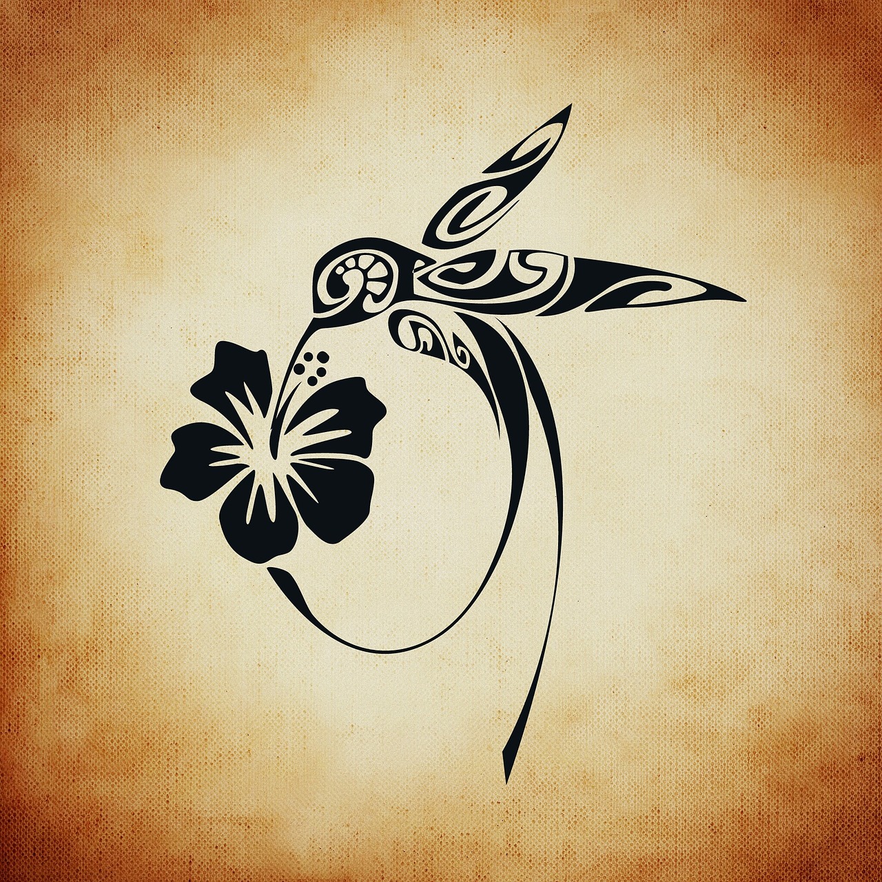 bird flower background free photo