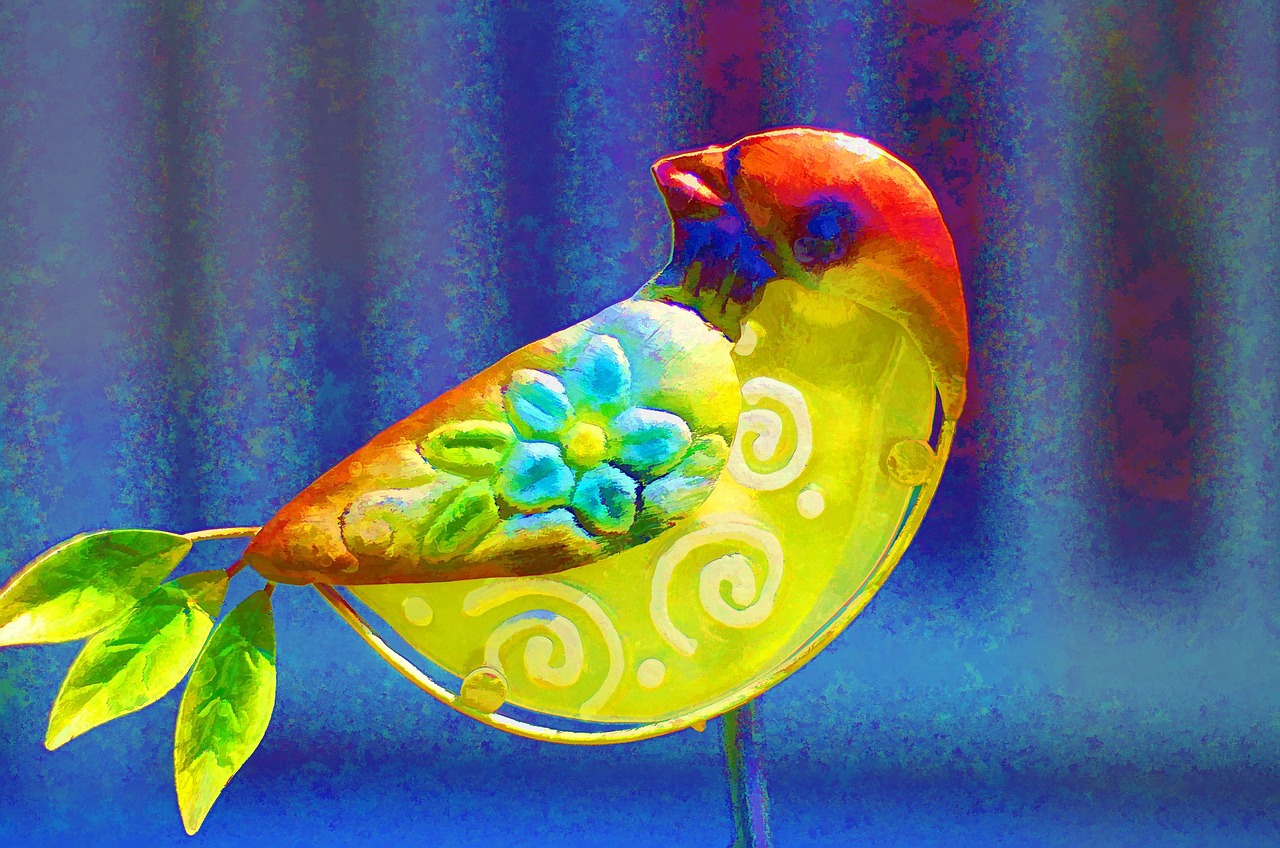 bird ornamental painted free photo