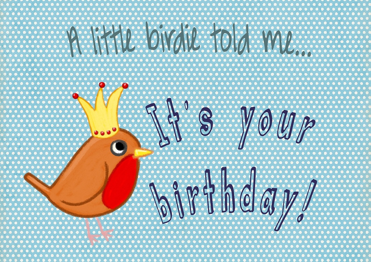 bird birthday card free photo
