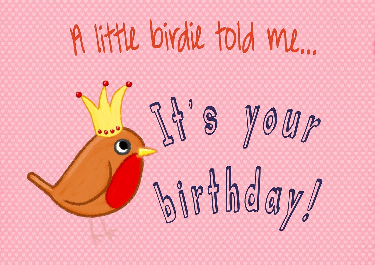 bird birthday card free photo