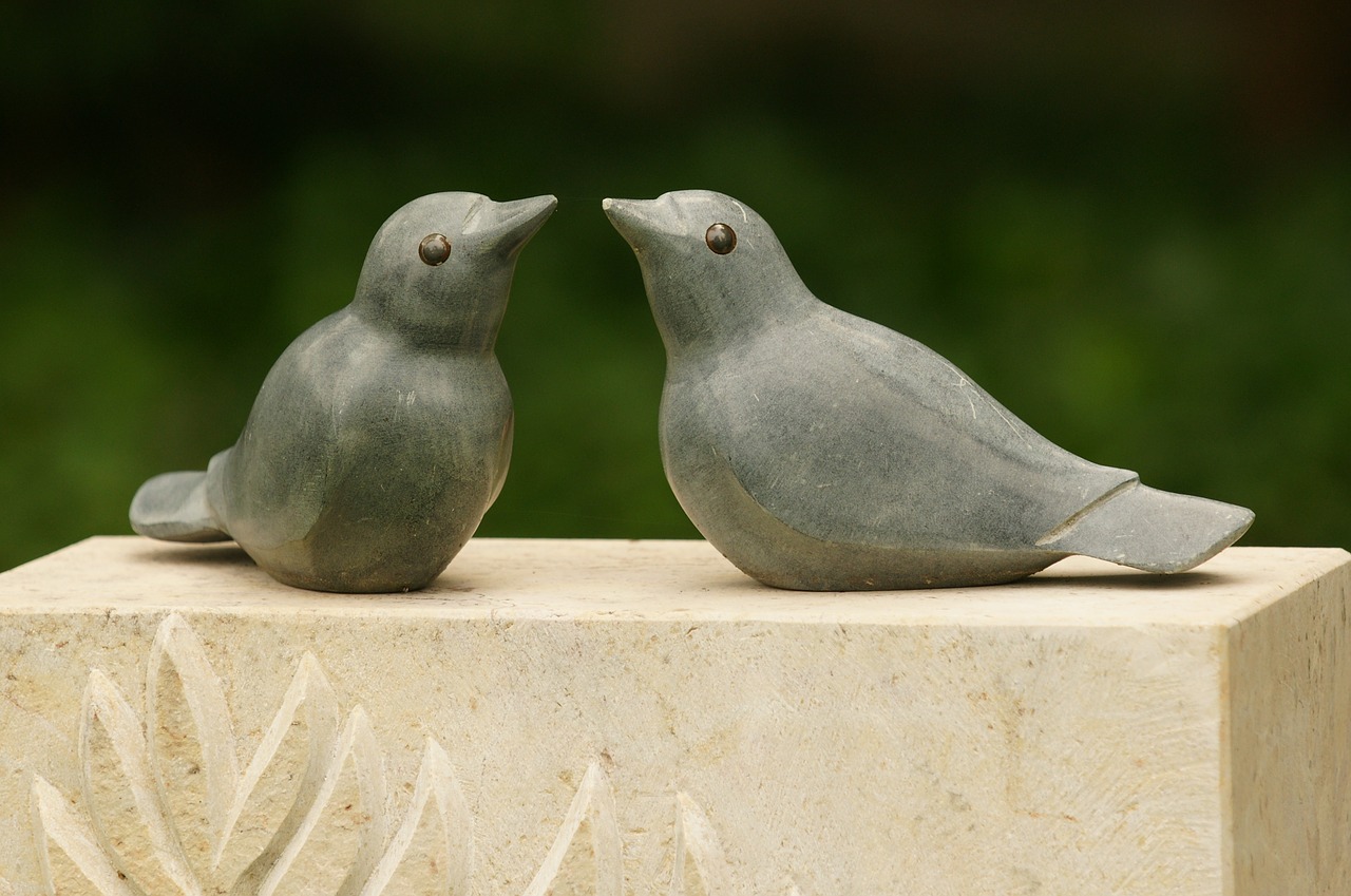 birds sculpture art free photo