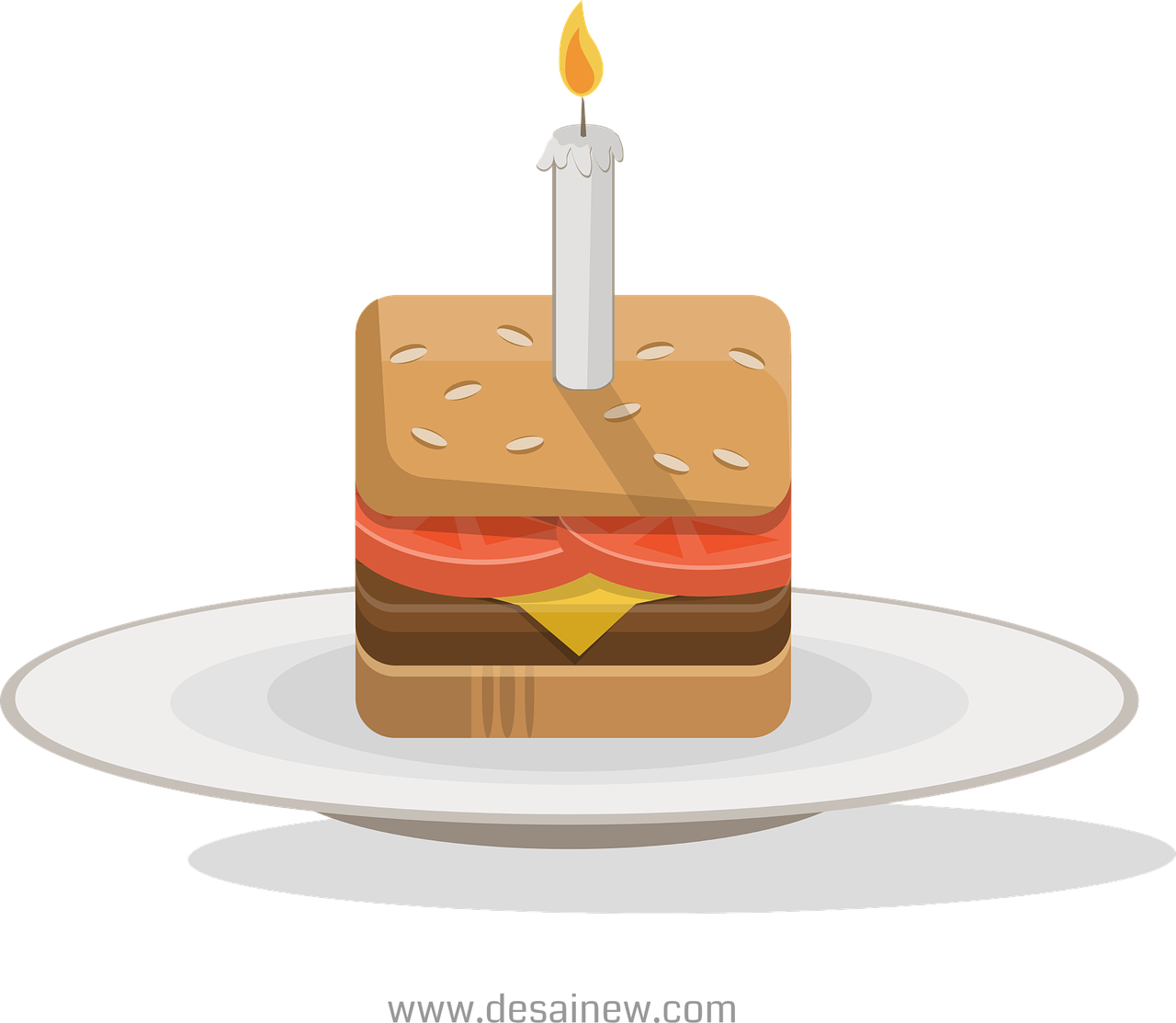 birthday burger cake free photo