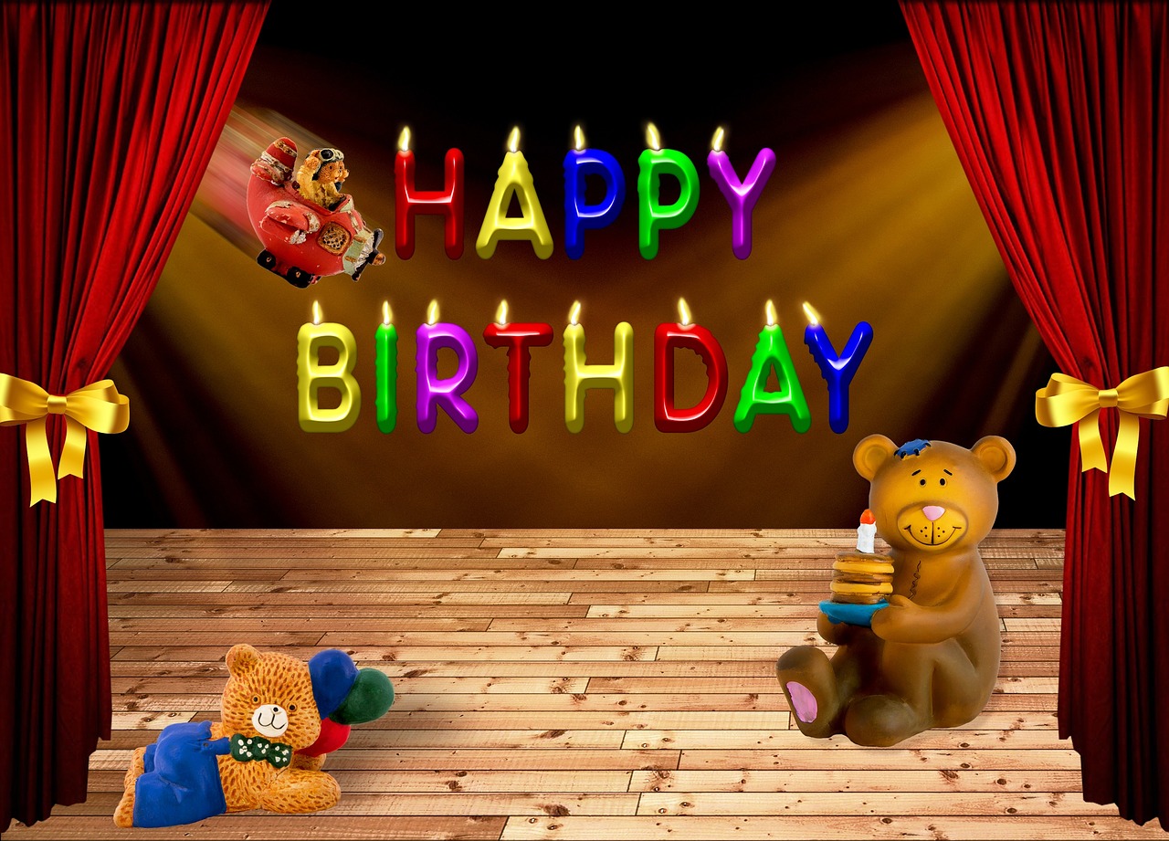birthday happy birthday bear free photo