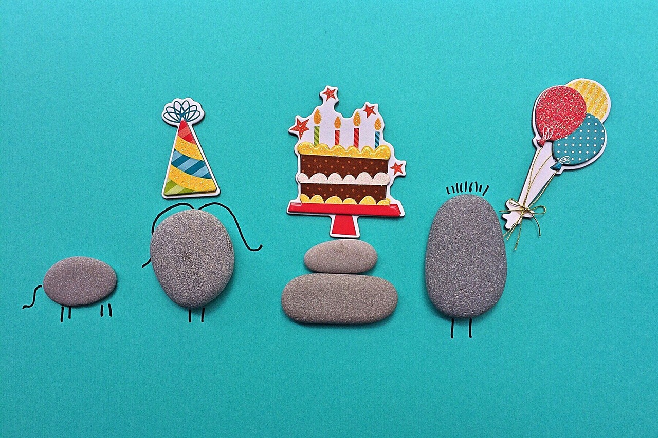 birthday rock art free photo