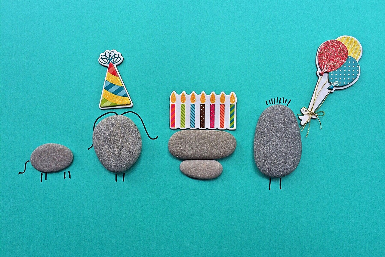 birthday rock art free photo