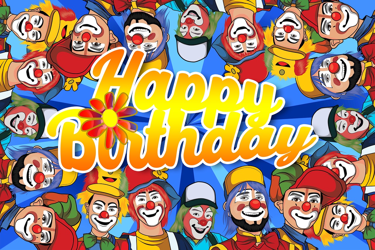 Birthday,clowns,funny,greeting card,map - free image from needpix.com