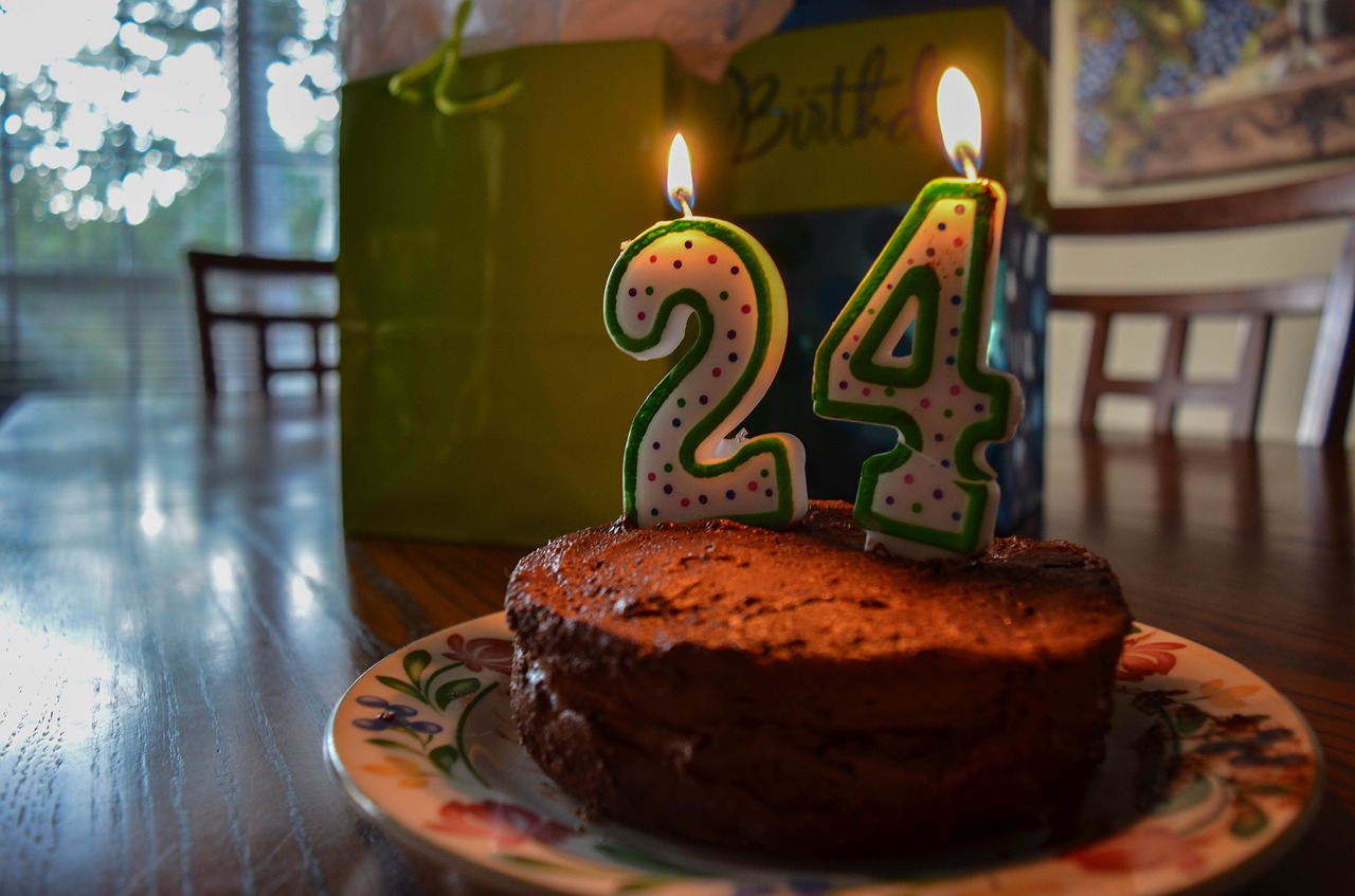 birthday 24 candles free photo