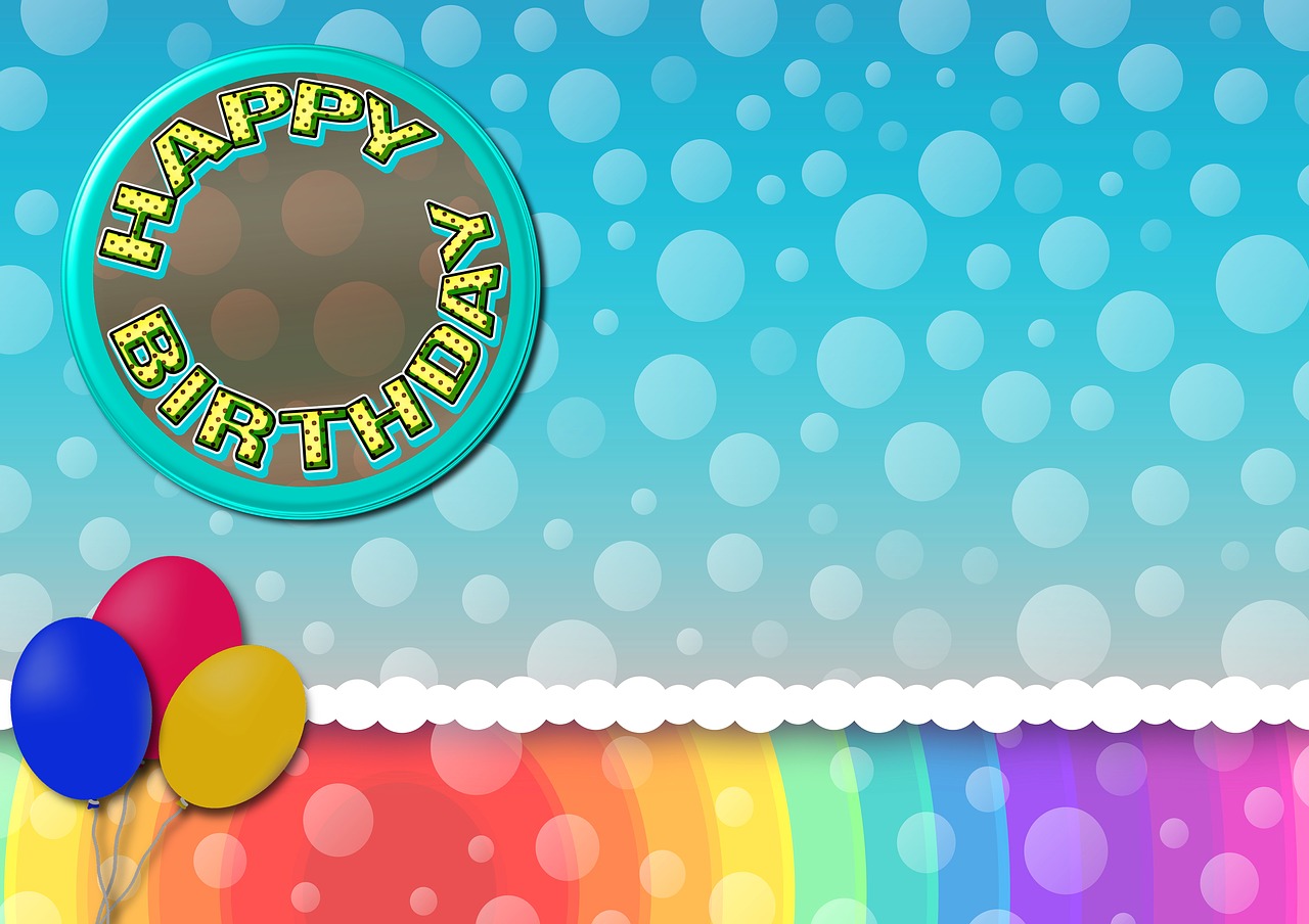 birthday balloons button free photo