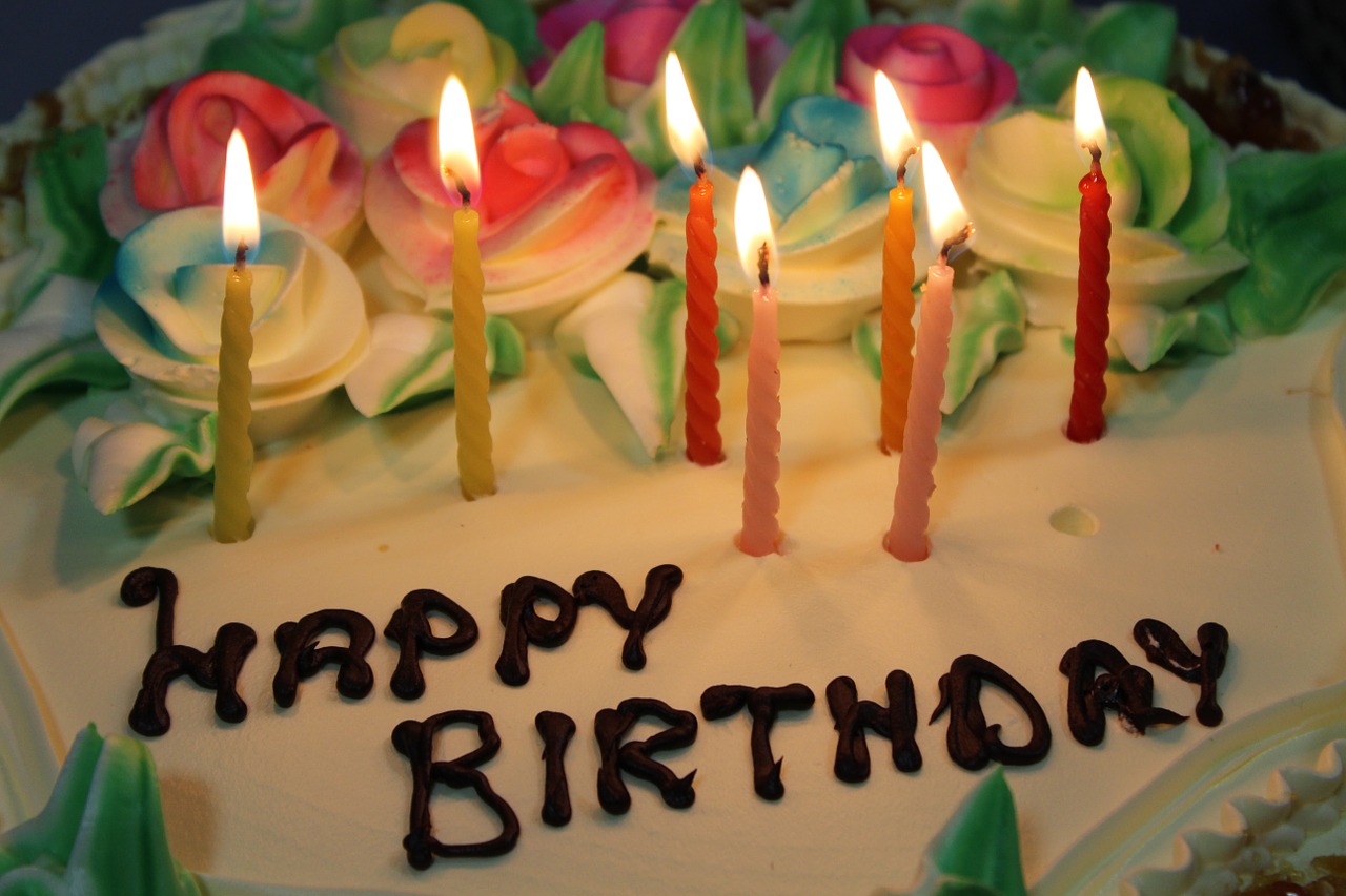 birthday cake candles free photo