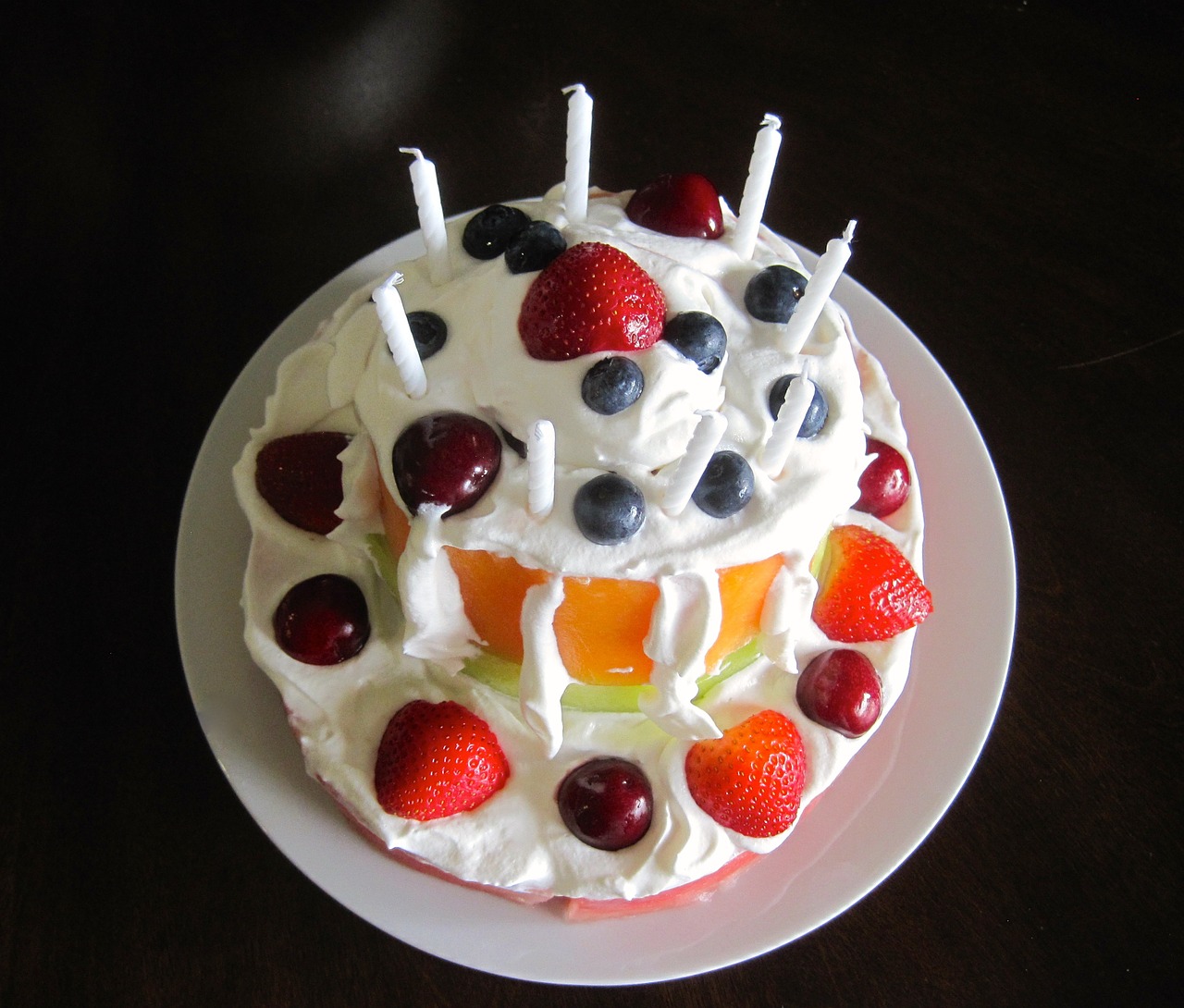 birthday fruit cake free photo