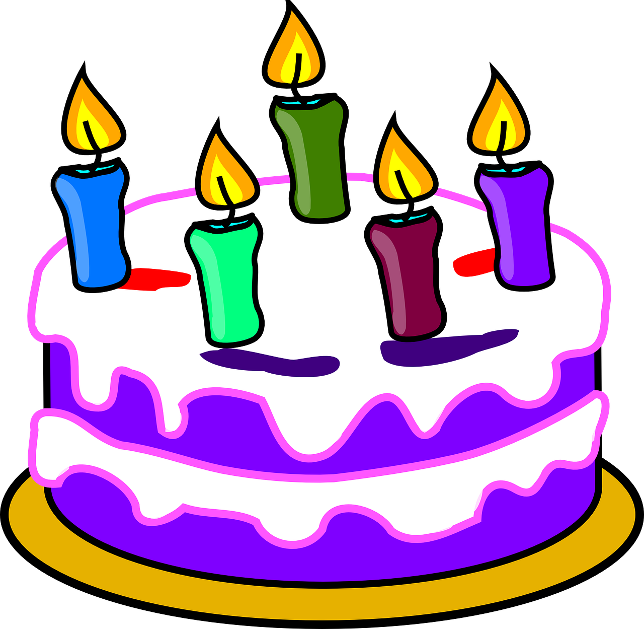 birthday cake cake candles free photo