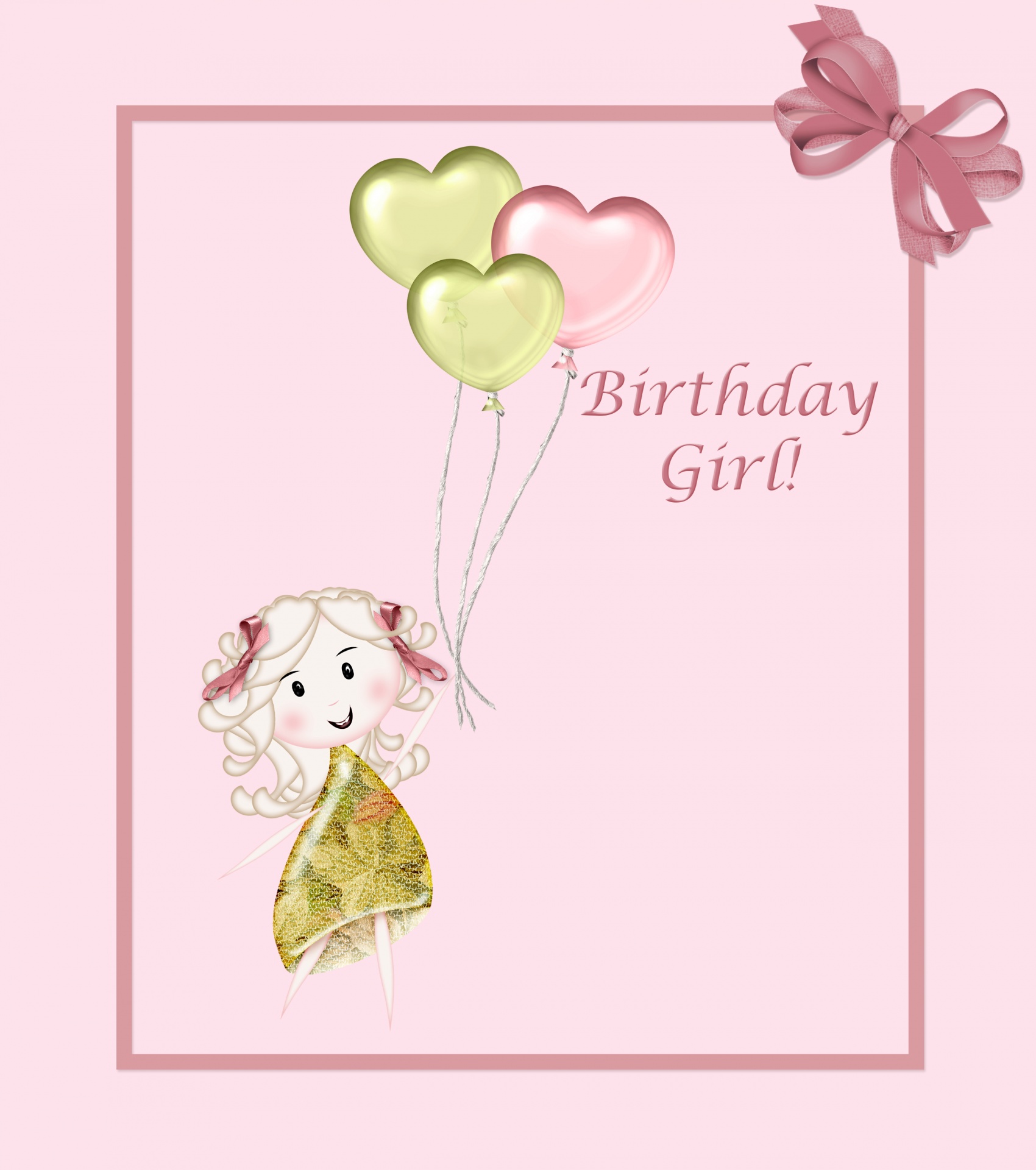 birthday girl illustration free photo