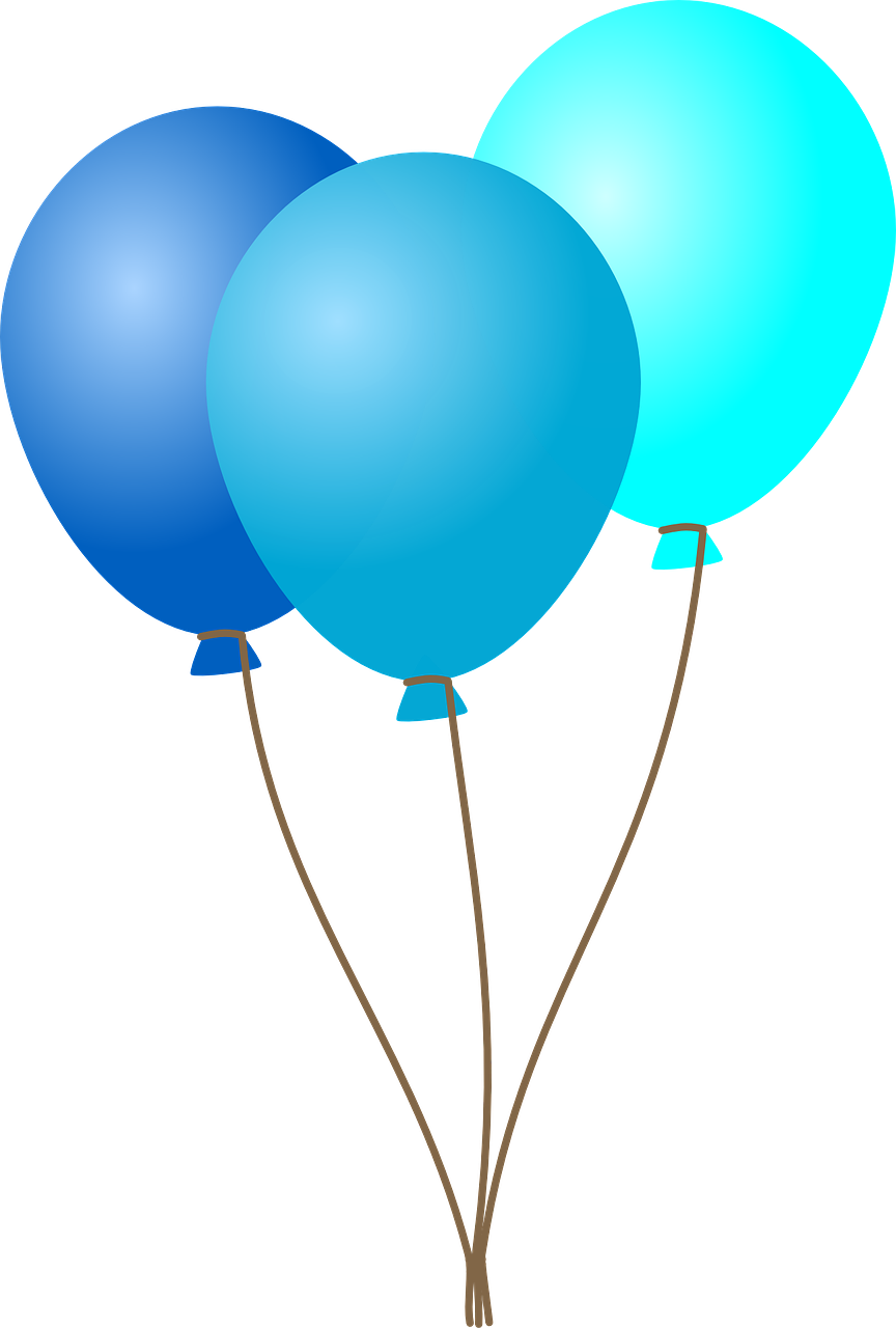 birthday party balloons blue free photo