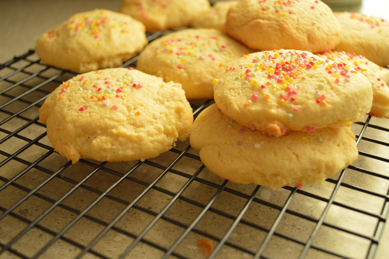 biscuit  cookie  sprinkles free photo