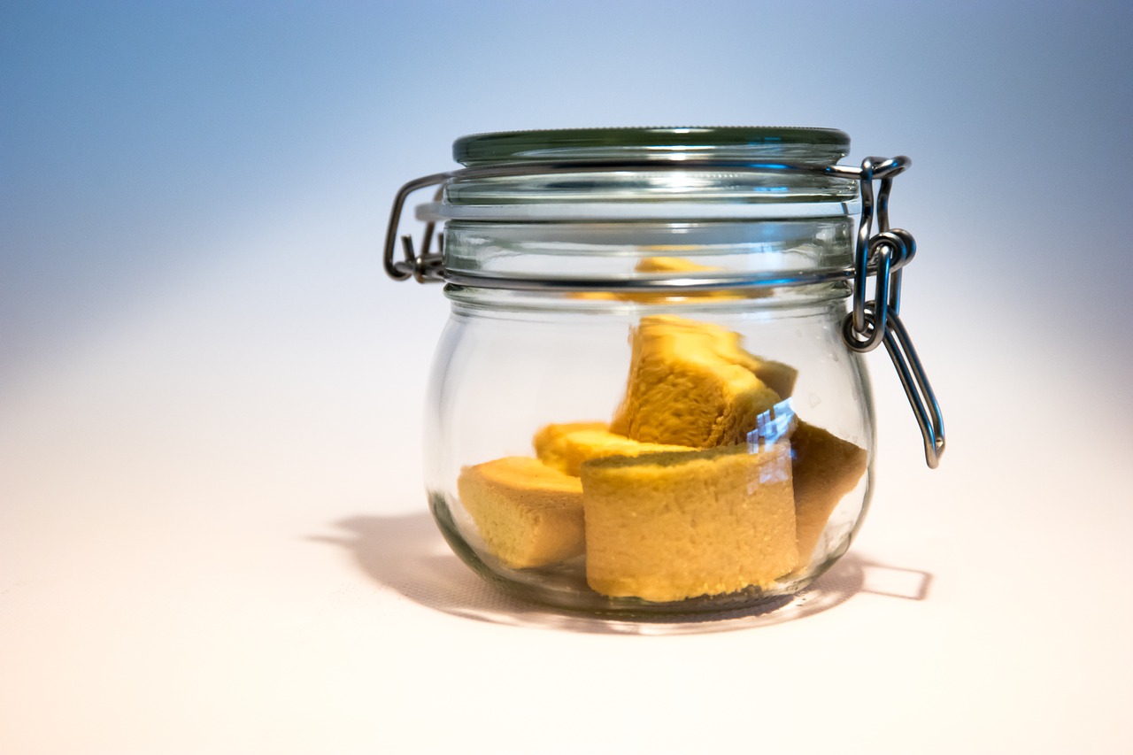 biscuits glass jar glass free photo