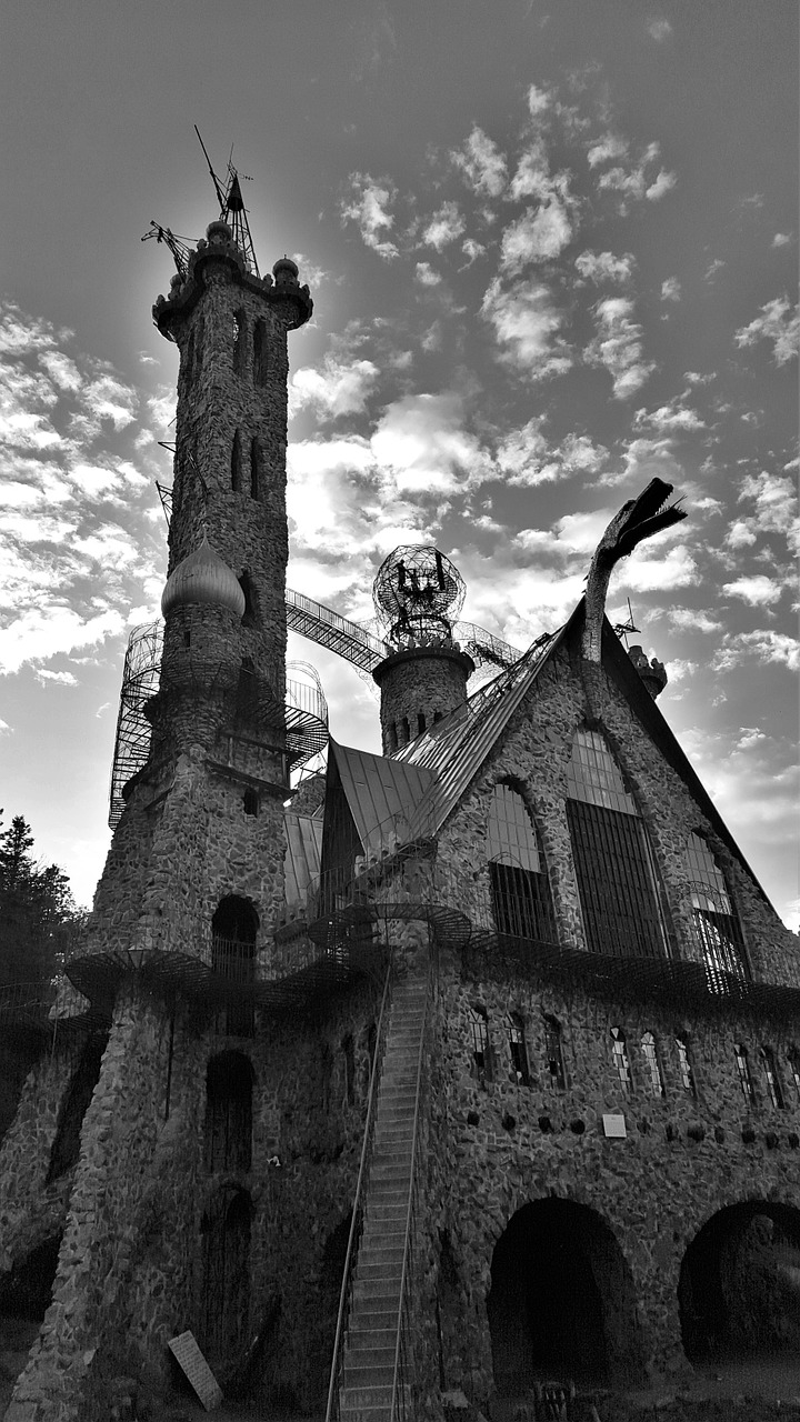 bishops castle black and white castle free photo