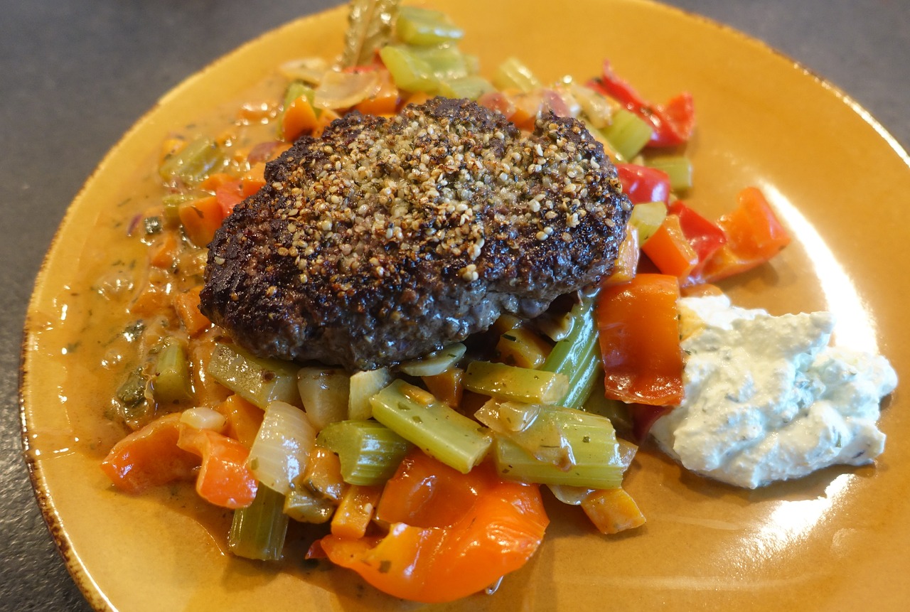 bison steak shelled hempseed free photo