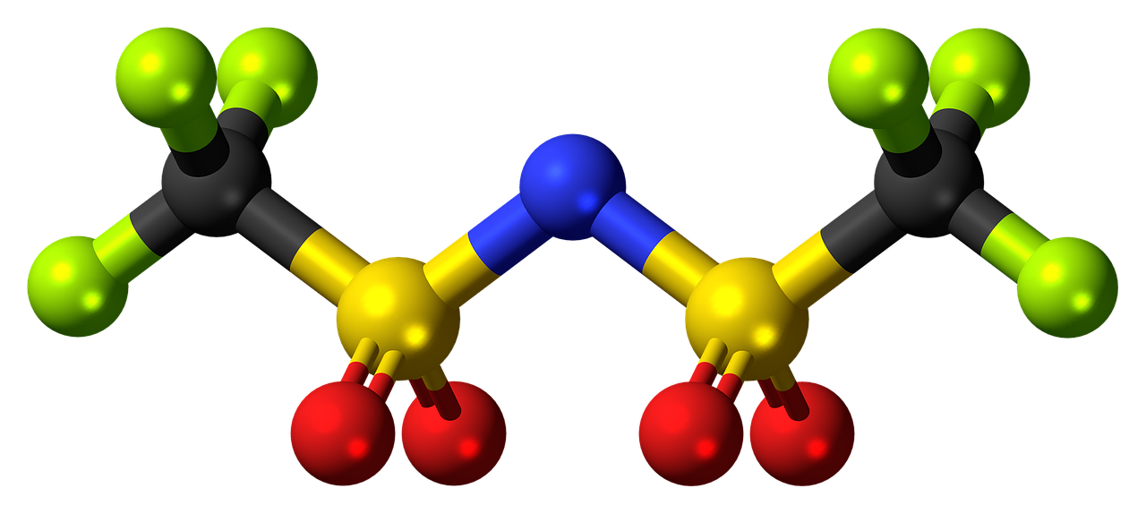 bistriflimide anion molecule model free photo