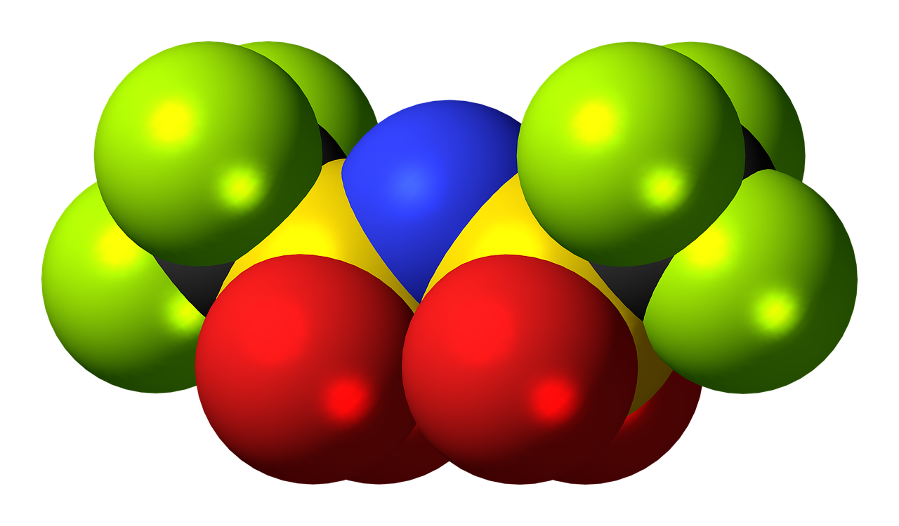 bistriflimide anion molecule model free photo