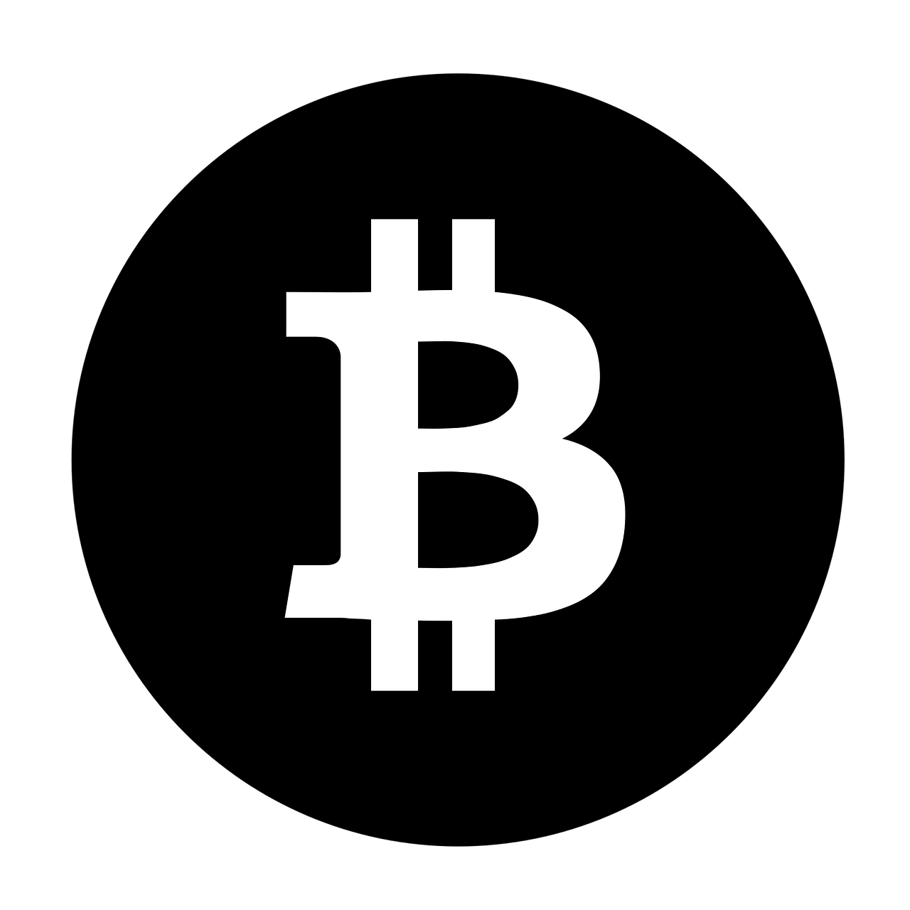 bitcoin icon black free photo
