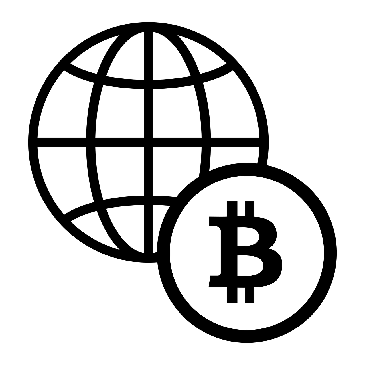 bitcoin icon black free photo
