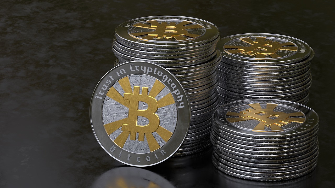 bitcoin coins internet free photo