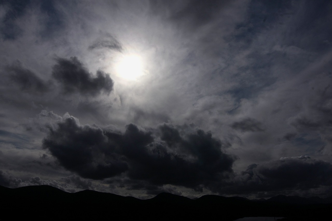 black clouds threat free photo