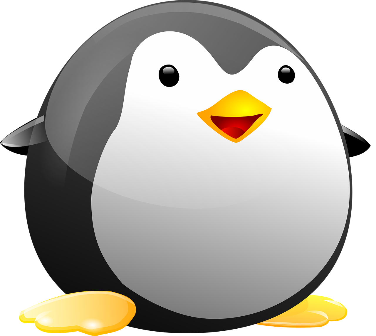 black linux penguin free photo