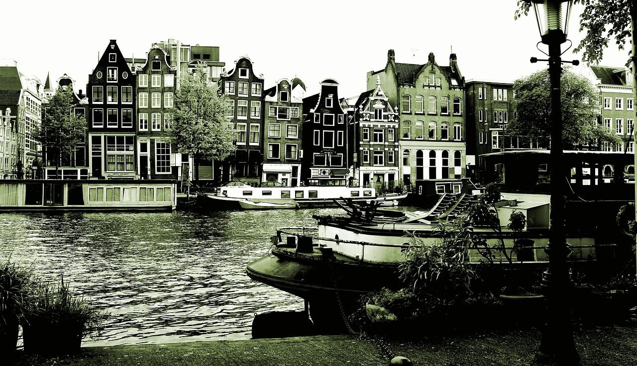 black white amsterdam free photo
