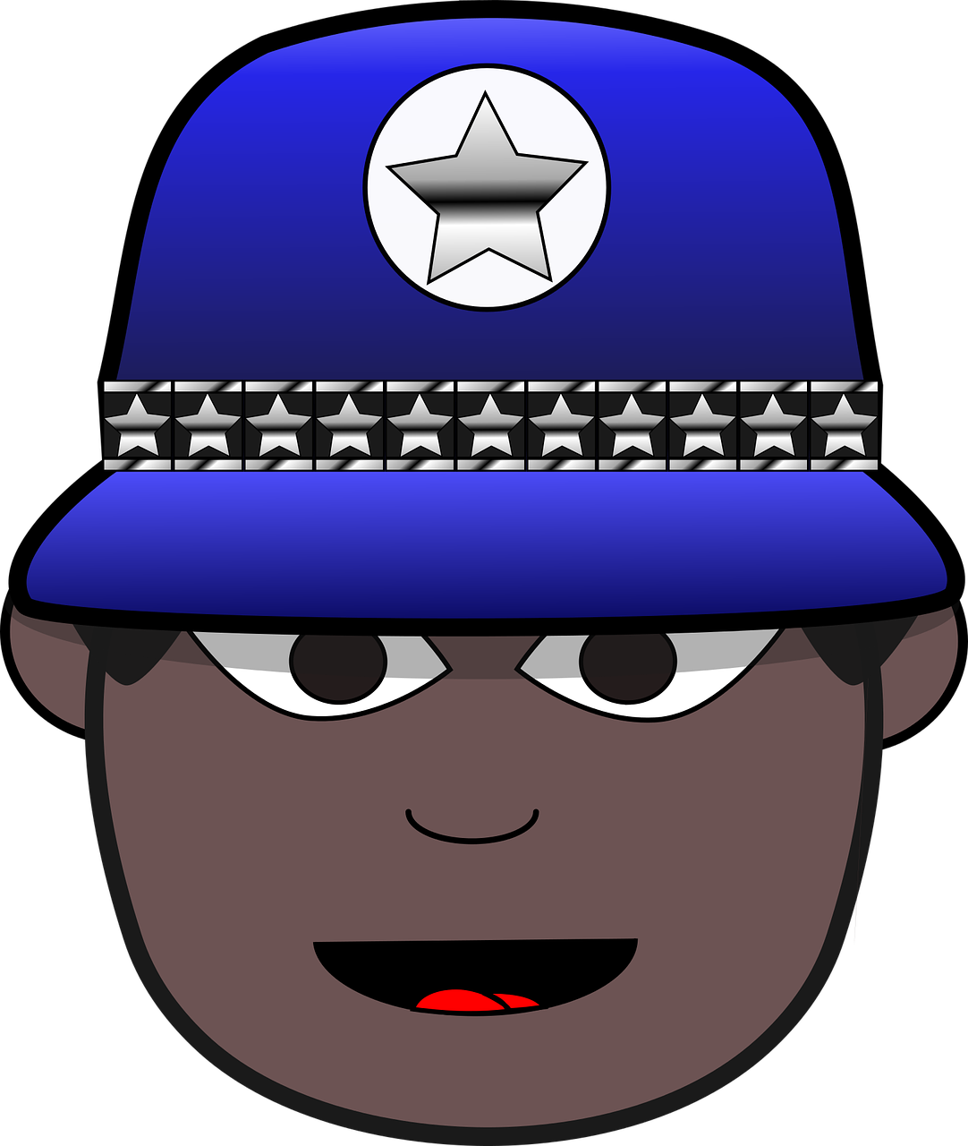 black comic characters cop free photo