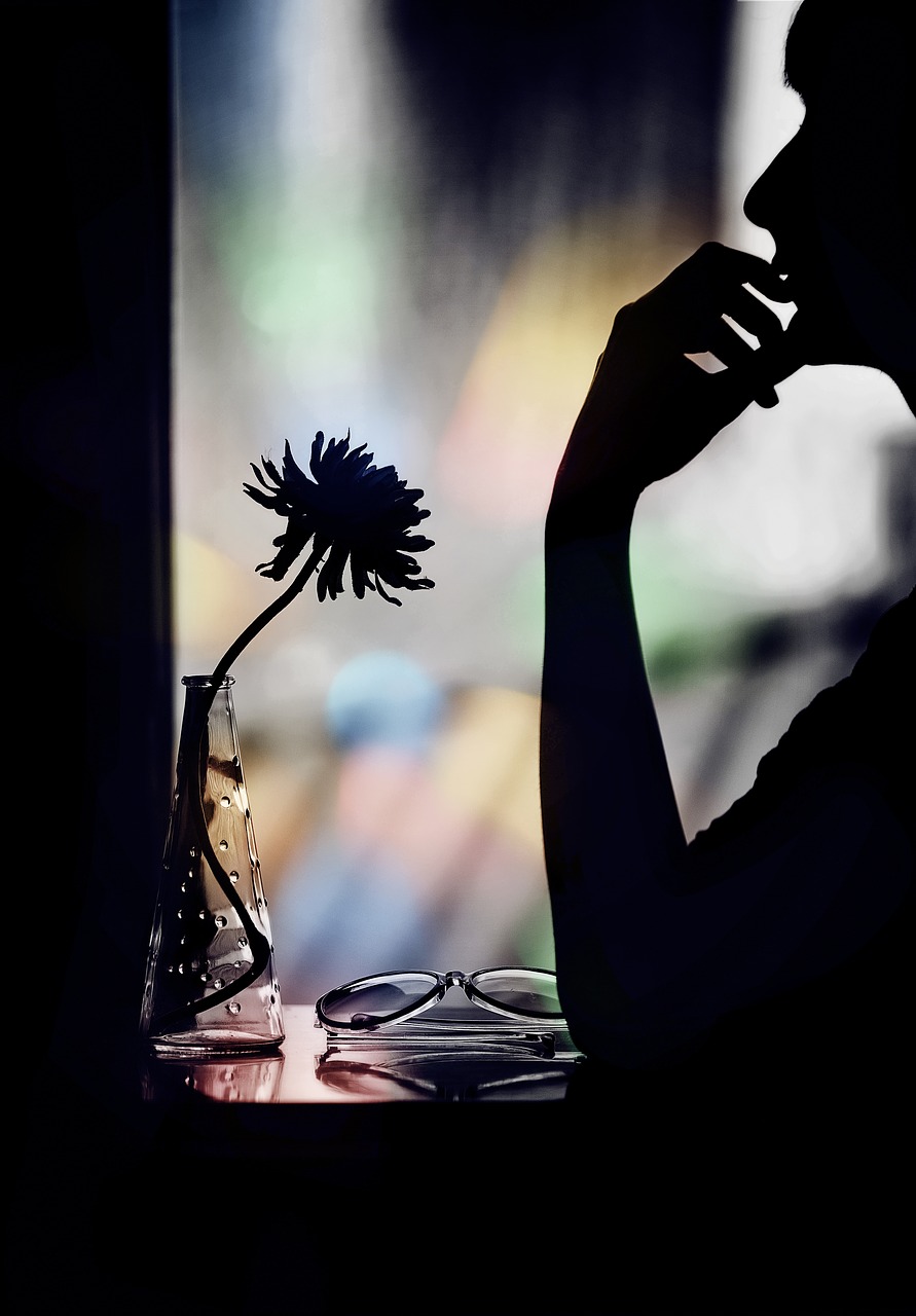 black  flower  woman free photo