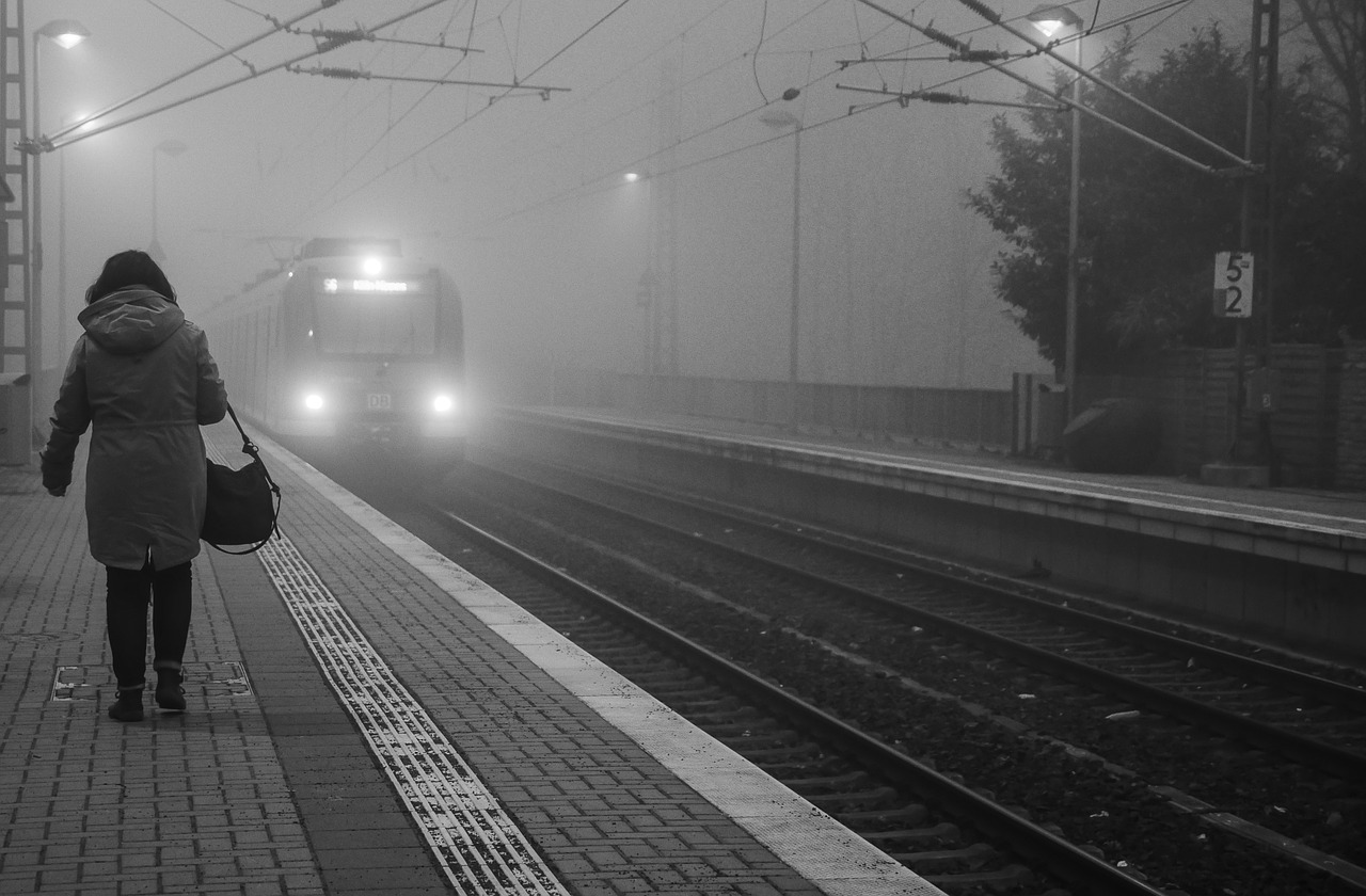 black  white  train free photo