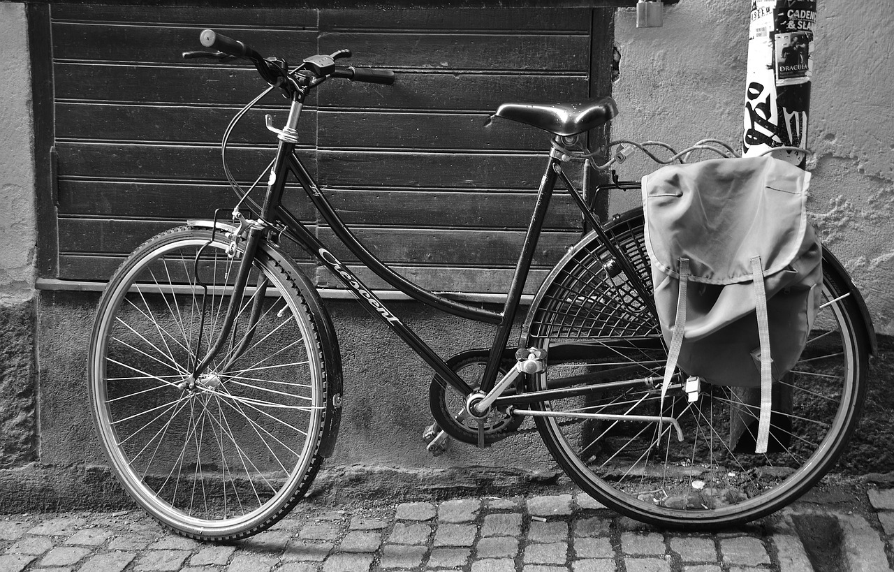 black bike bicycle free photo