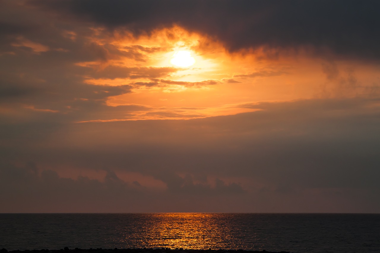 black marine landscape free photo