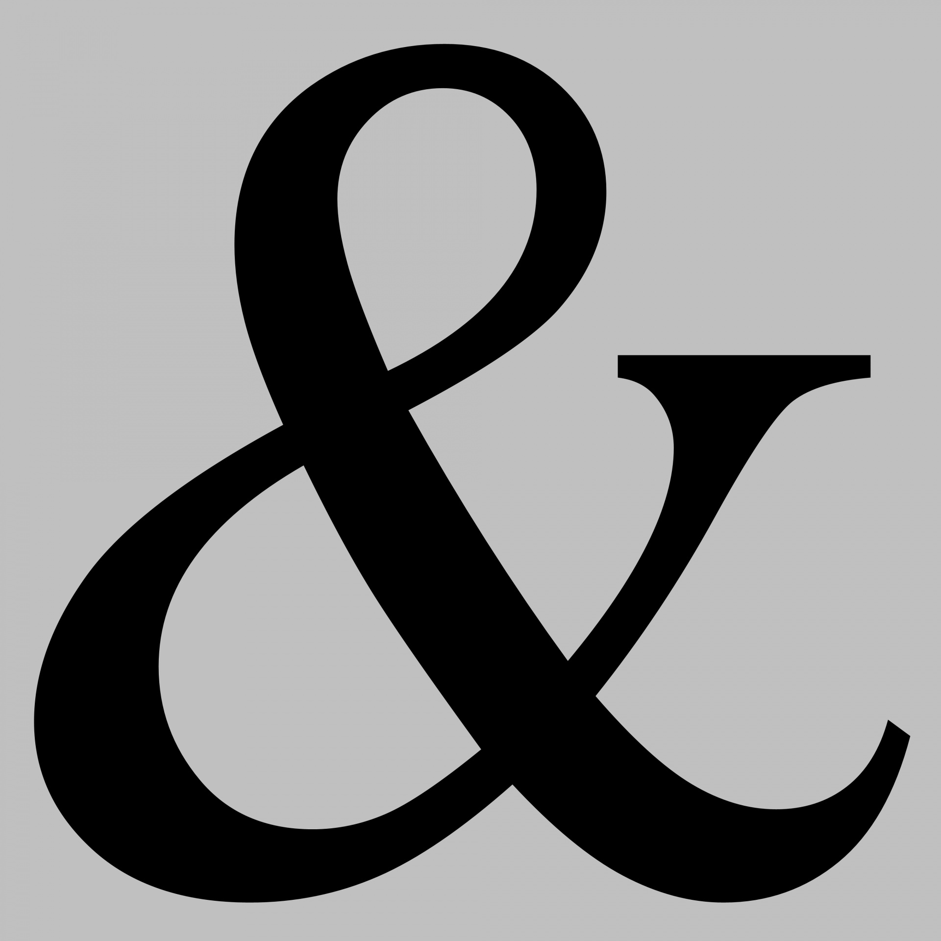 ampersand black isolated free photo