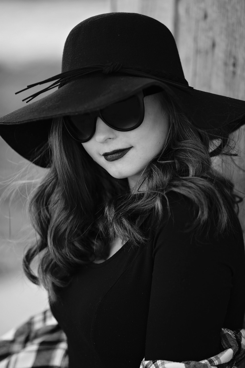 black and white portrait woman free photo