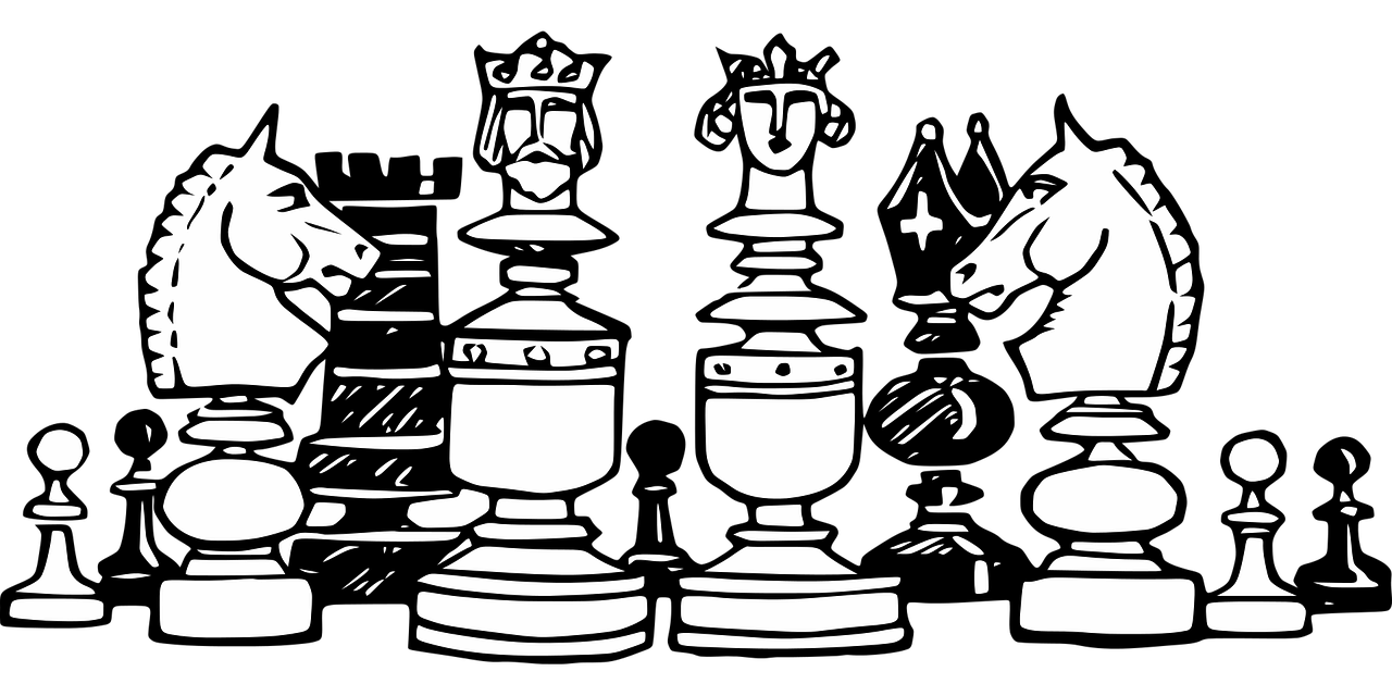 black and white chess game free photo