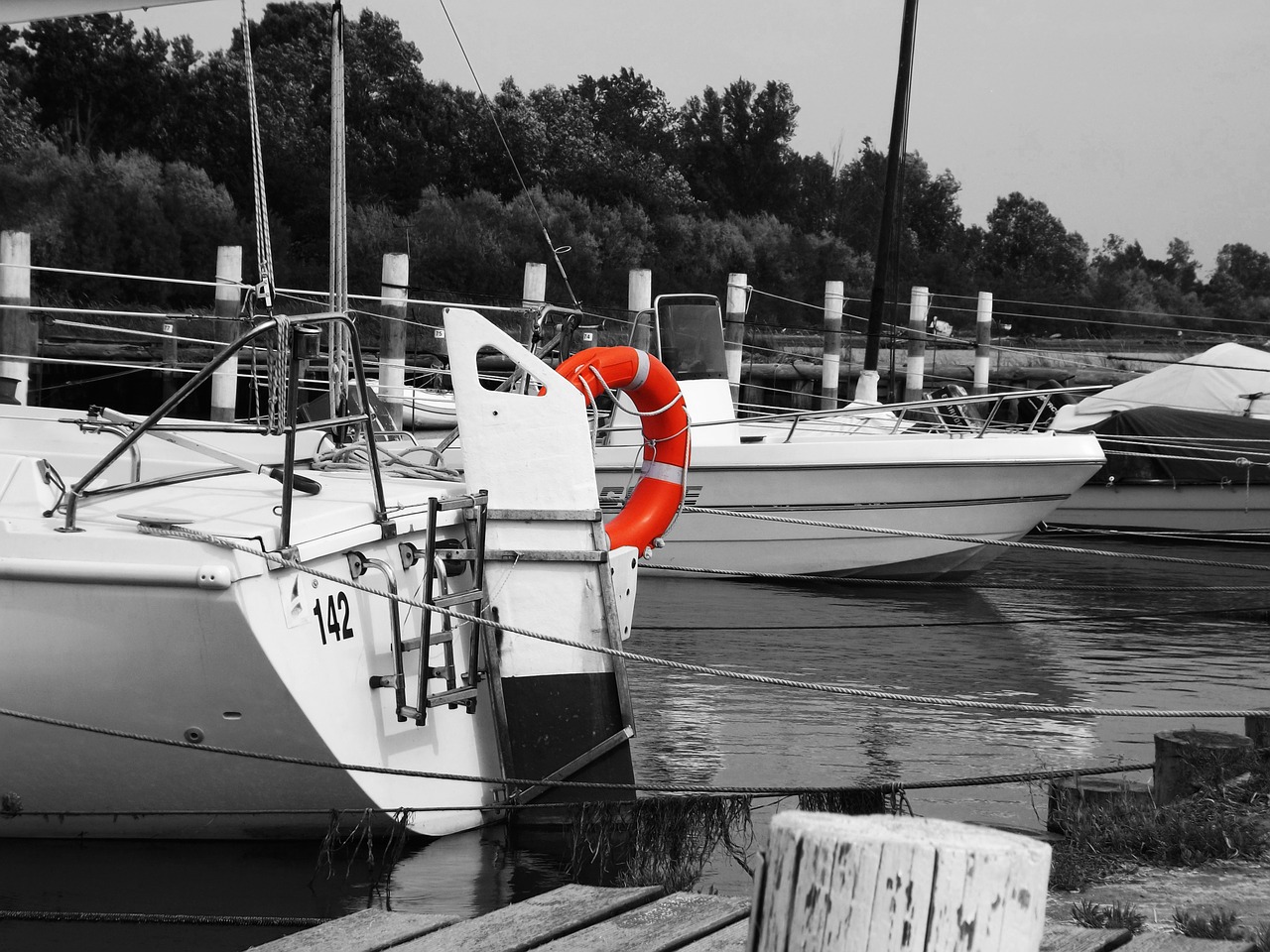 black and white boat porto free photo