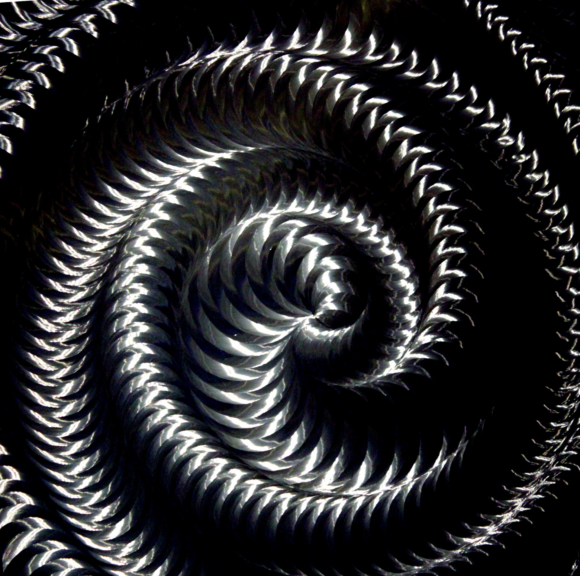 black white twirl metal black white twirl metal free photo